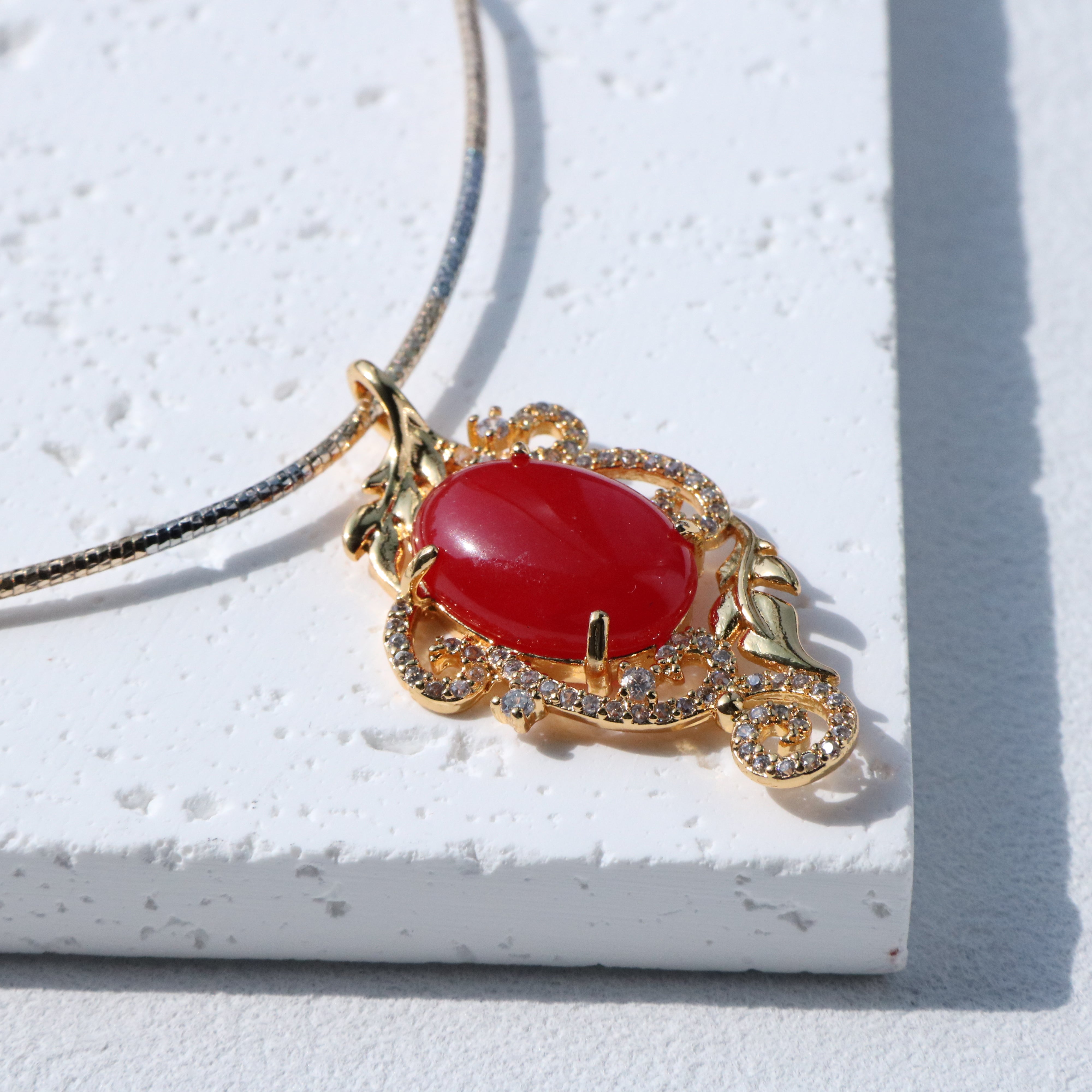 Red Chalcedony Pendant