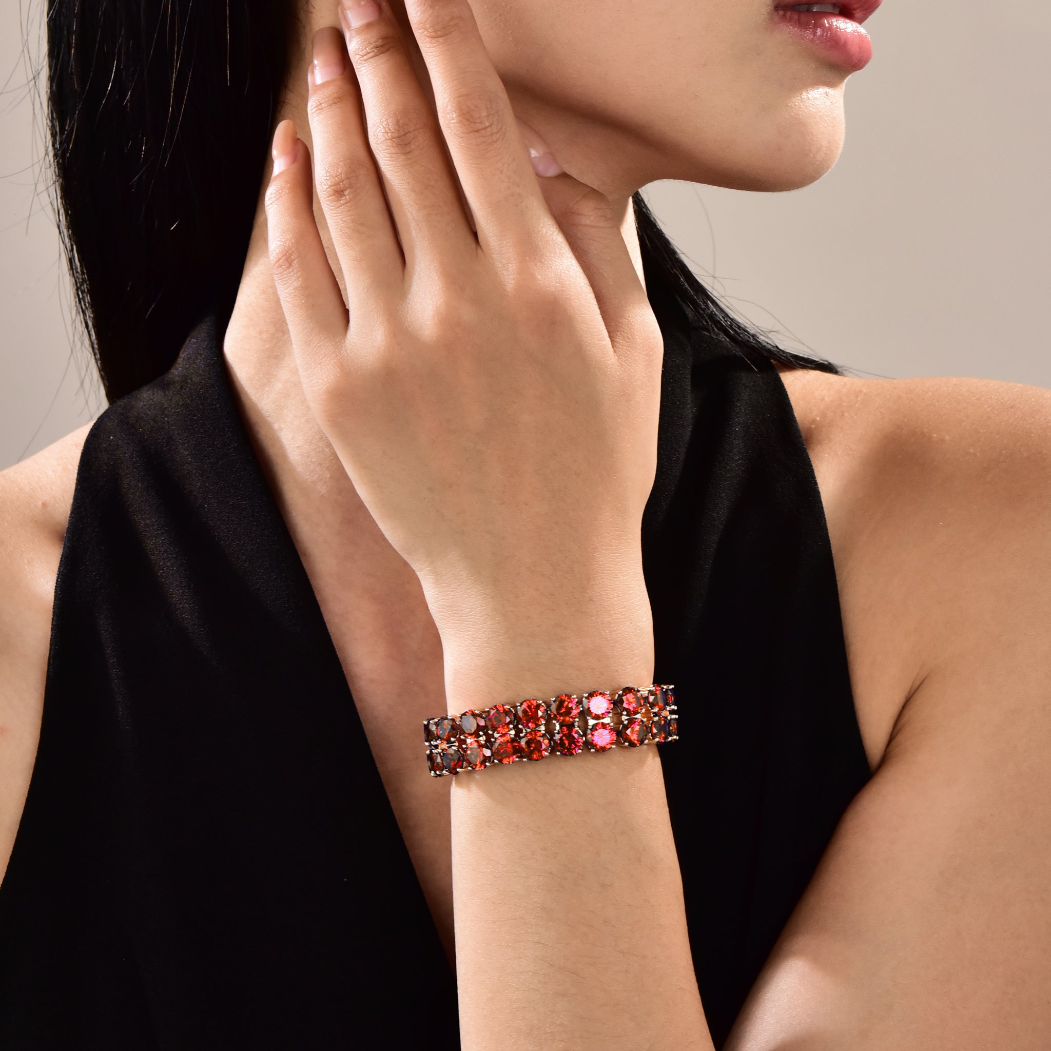 Affordable Blue/Red Zircon Bracelet Hypoallergenic Everyday Elegance-4