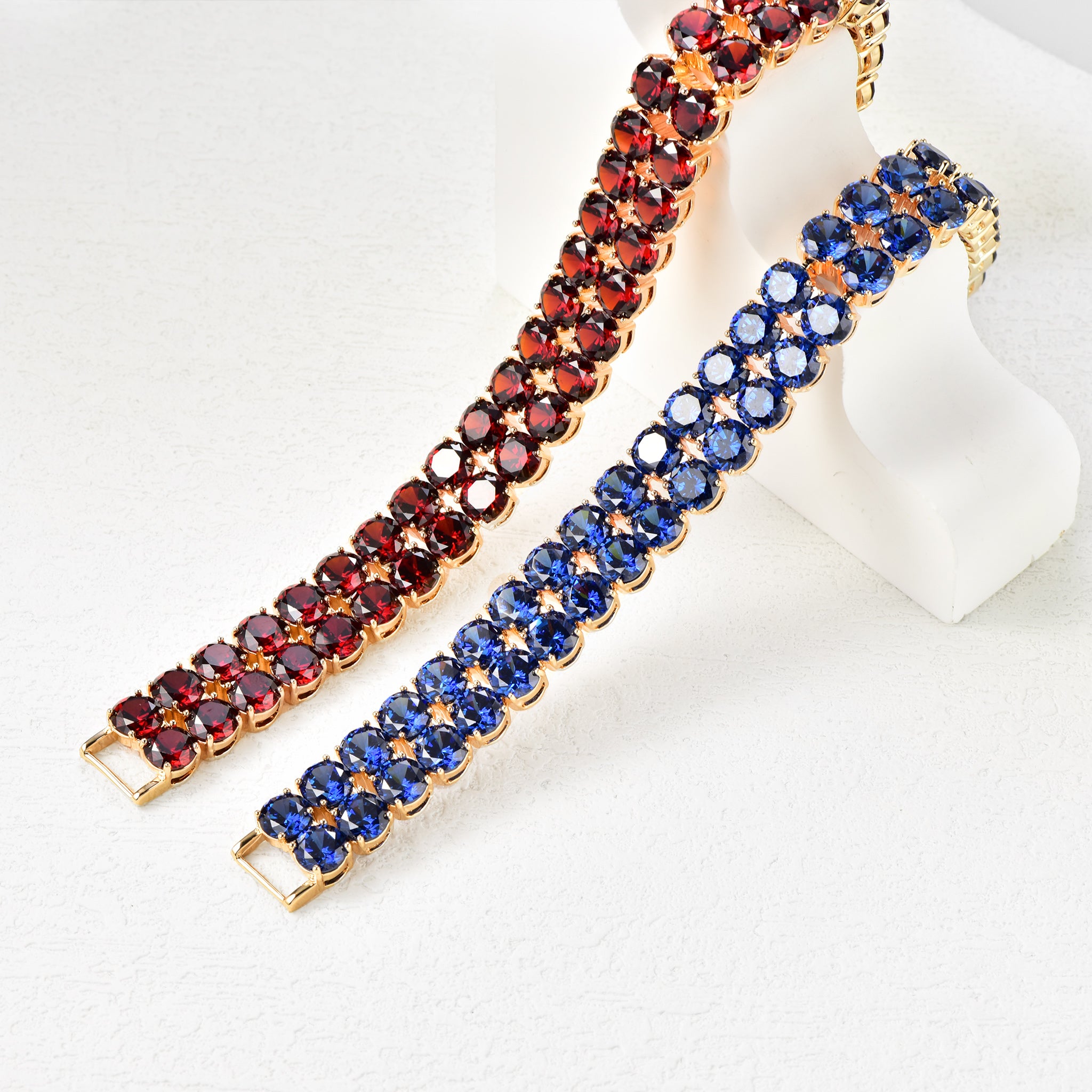 Affordable Blue/Red Zircon Bracelet Hypoallergenic Everyday Elegance-8