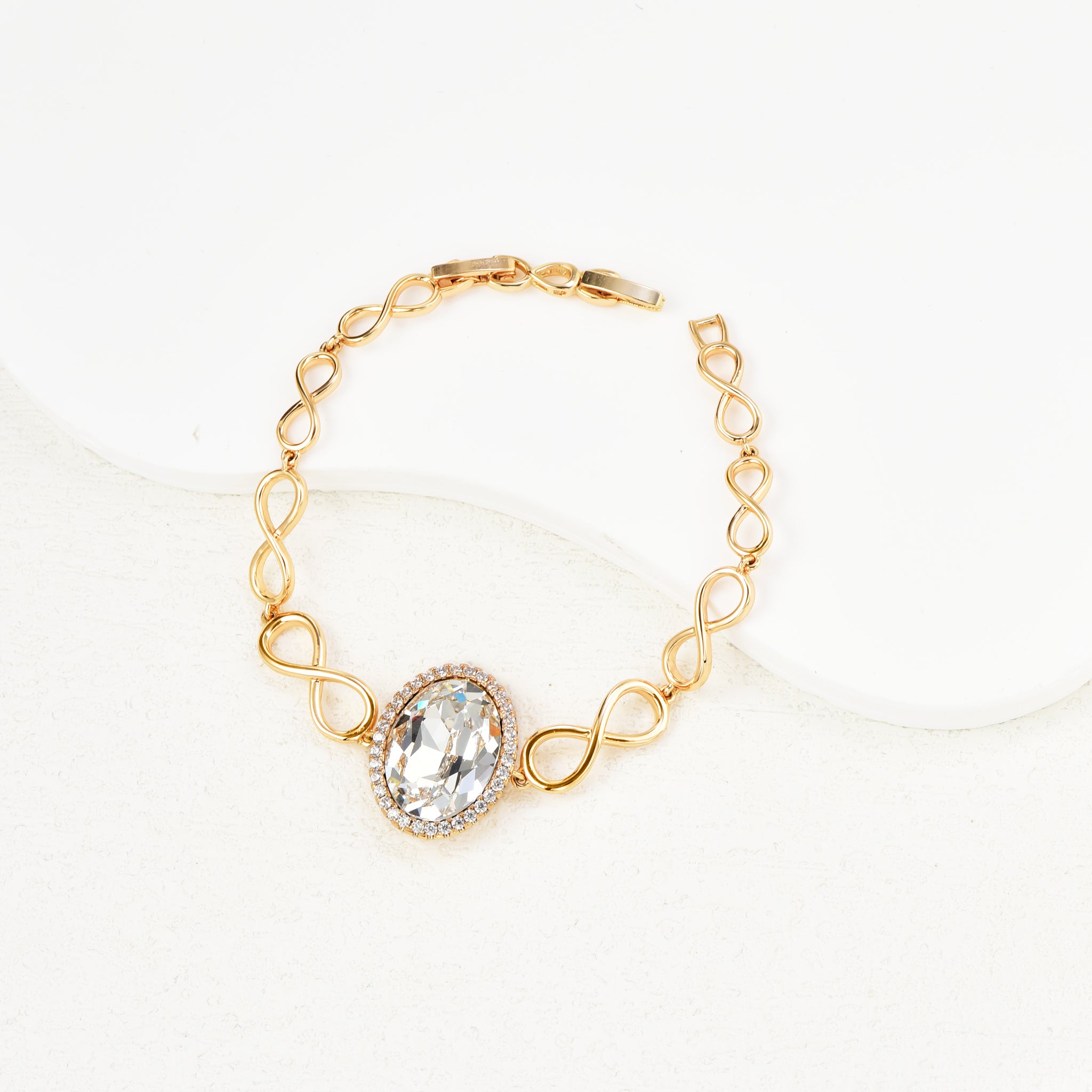 Affordable Gold Austrian Crystal Bracelet For Women Elegant-3