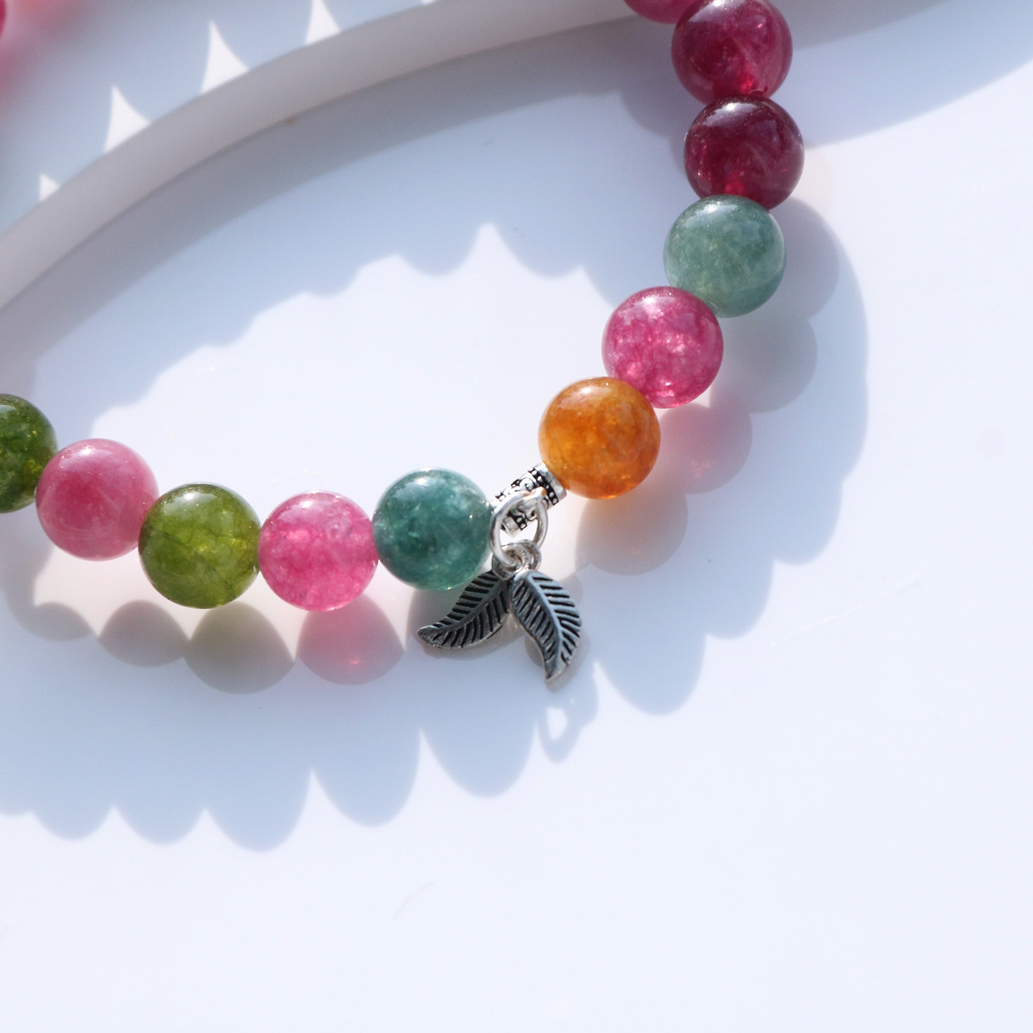 Colorful Tourmaline Beaded Bracelet for Emotional Clarity and Strength-3