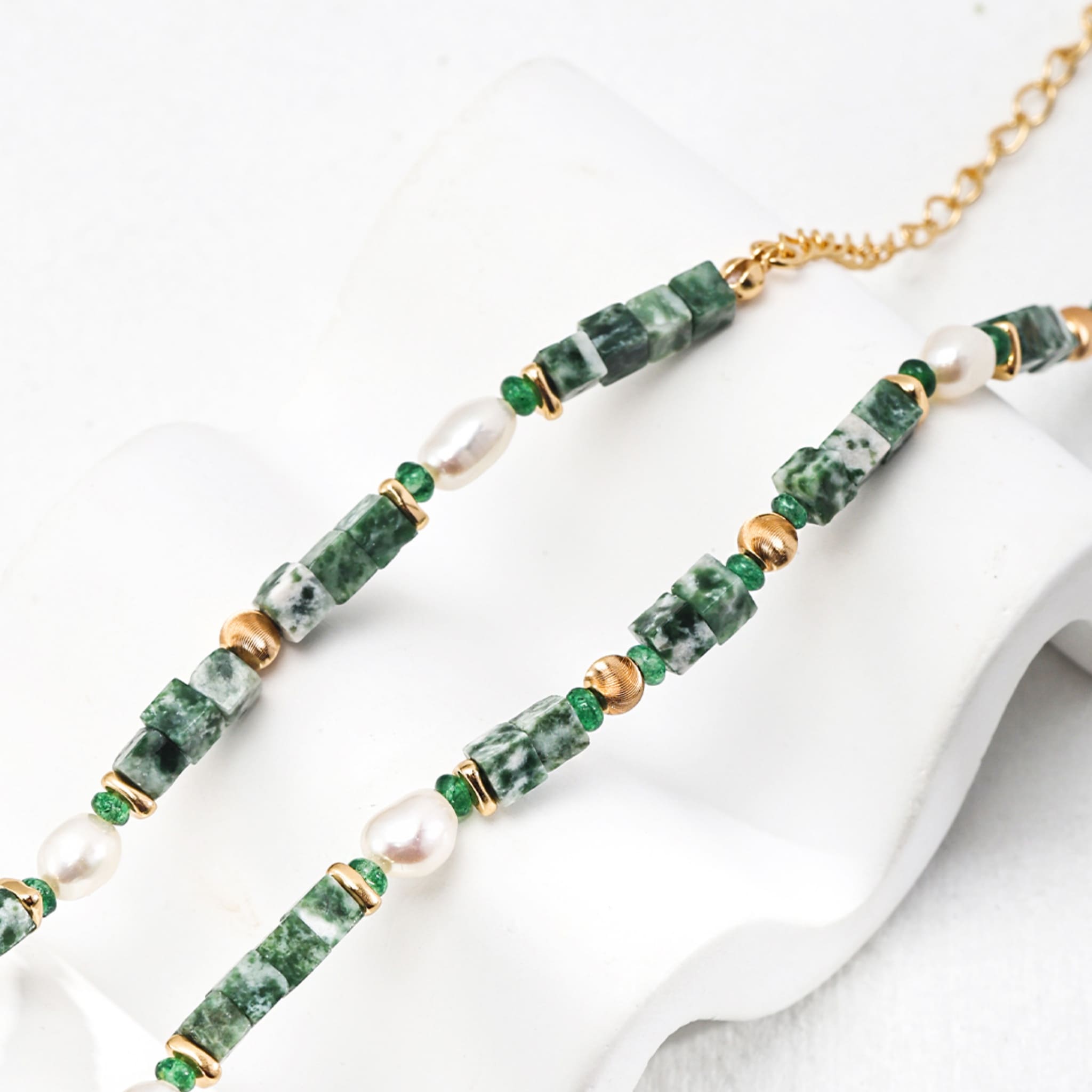 Qinghai Jade Pearl Necklace