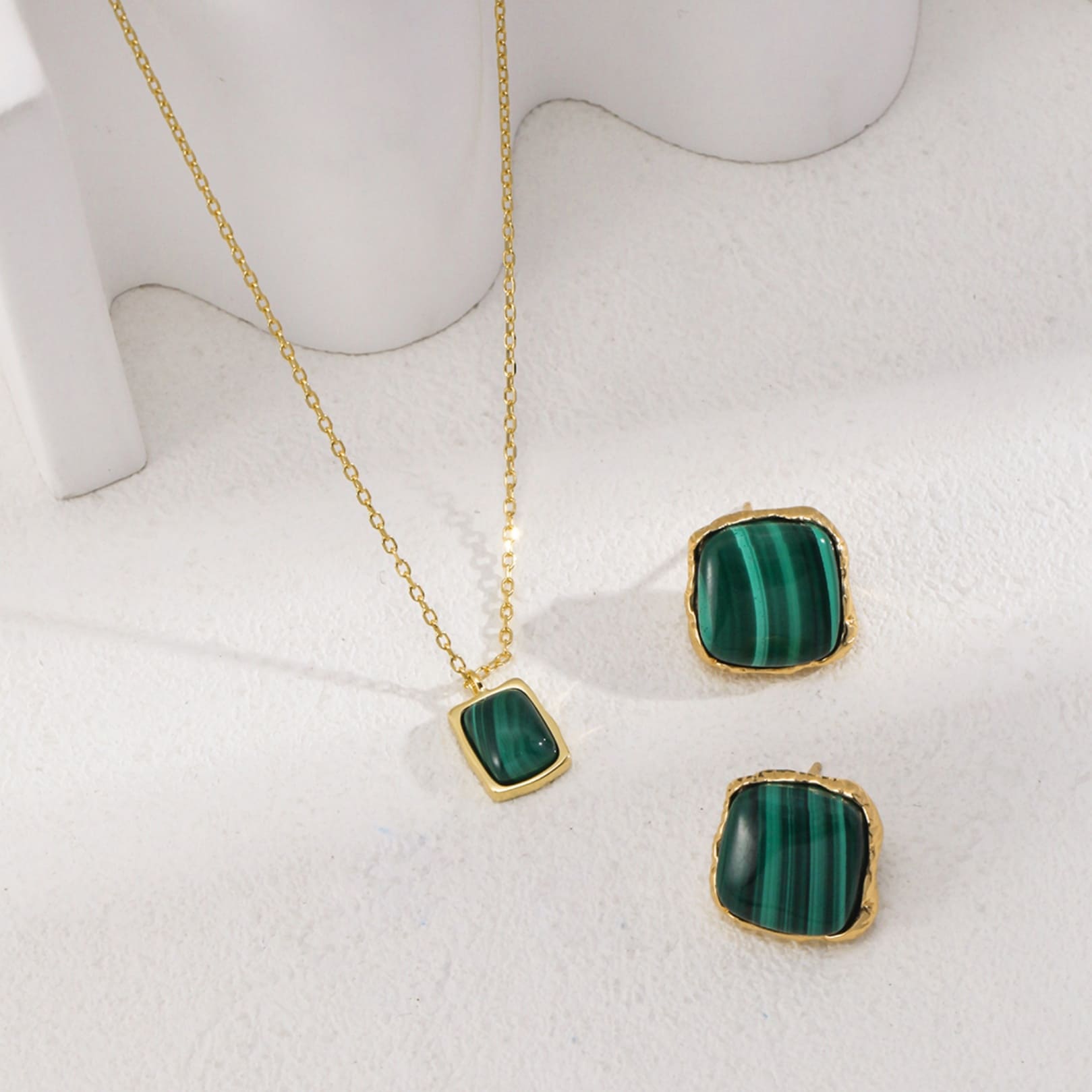 Malachite Earrings