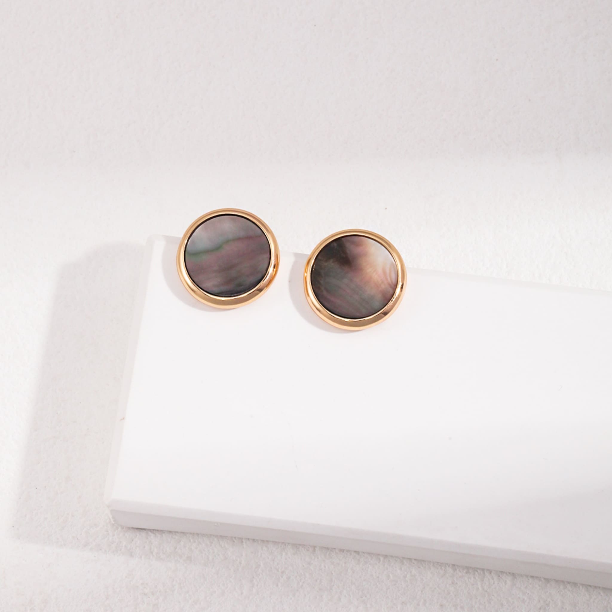 Black Shell Studs
