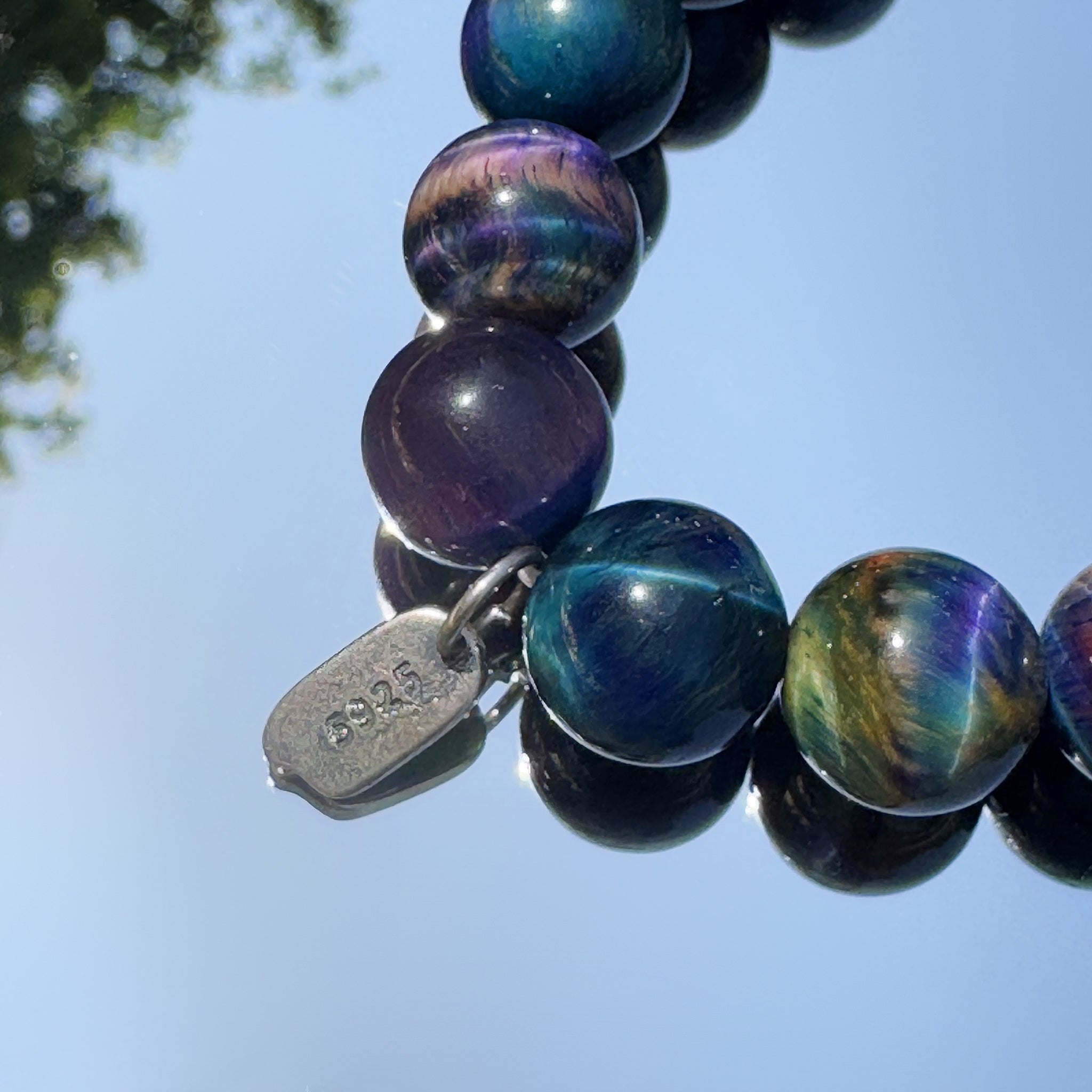 Elegant Blue Tigers Eye Bracelet Handmade for Women Daily Wear-3