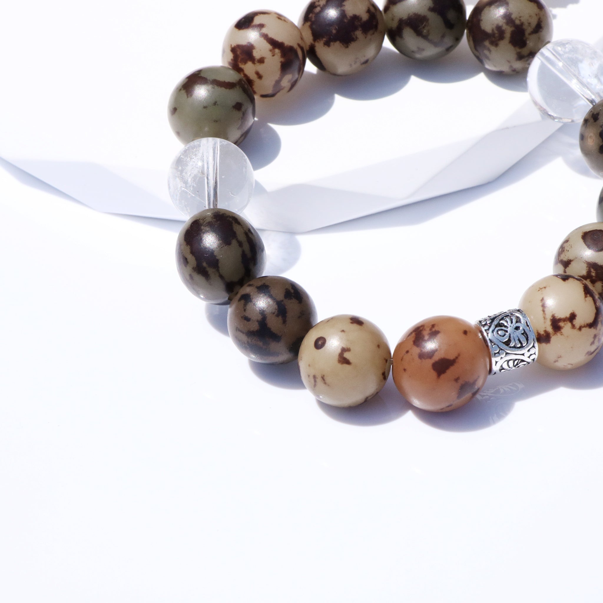 Elegant Handmade Clear Quartz Bodhi Bracelet For Sensitive Skin Gift-3