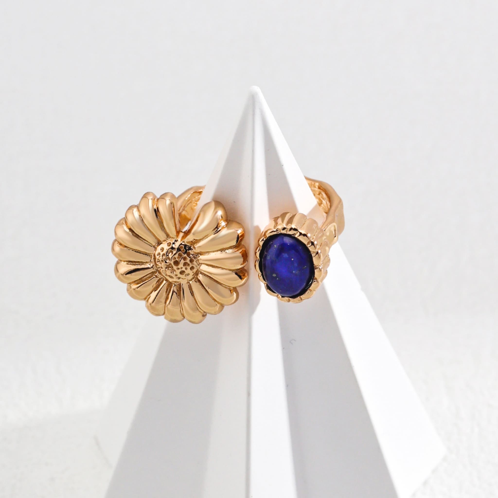 Gold-Plated Lapis Ring
