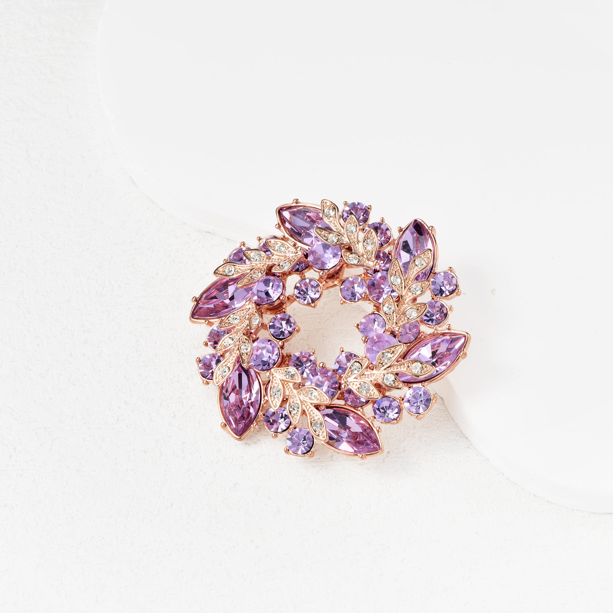 Luxury Austrian Crystal Brooch Elegant Women Jewelry Gift-3