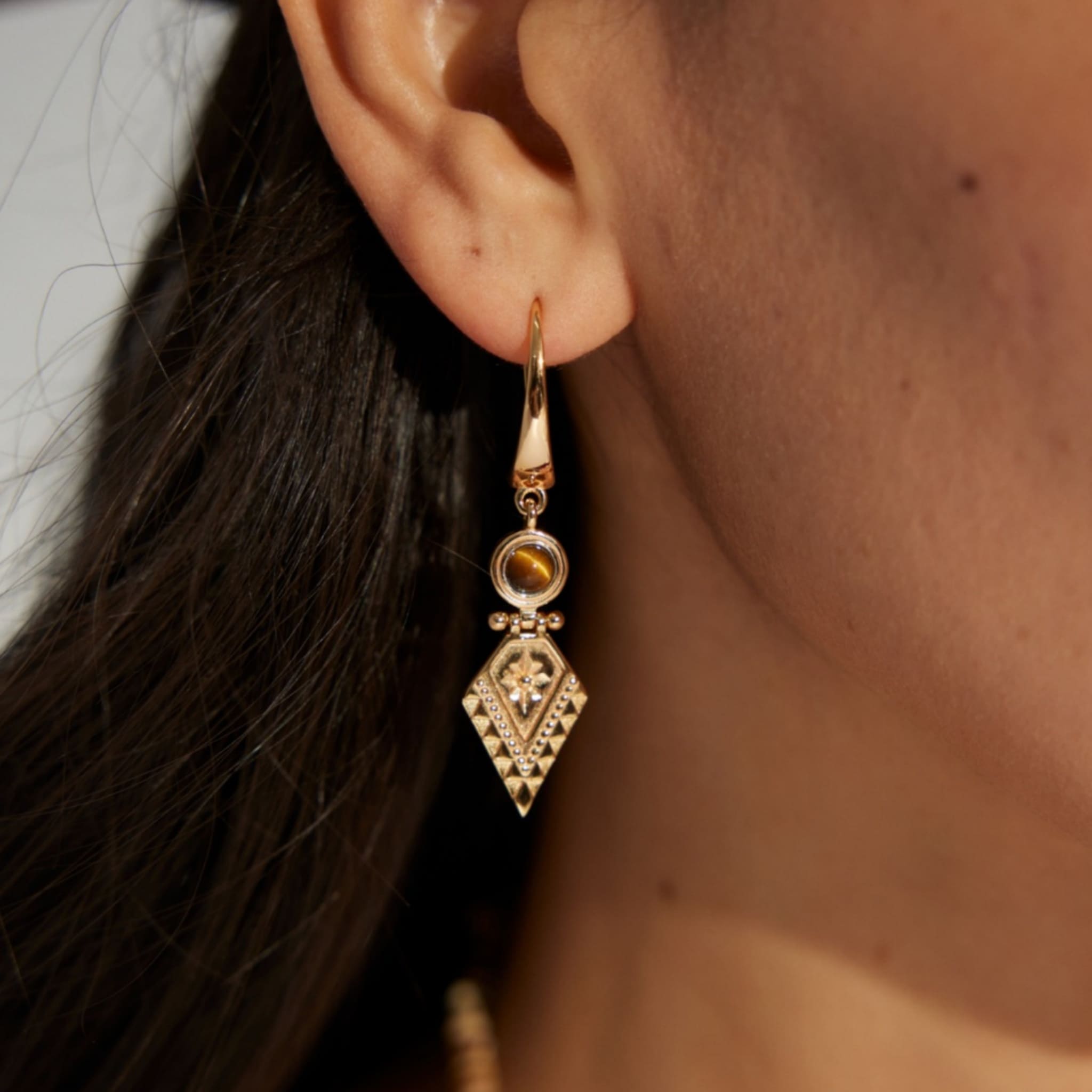 Statement Tiger Eye Earrings for Confident Sales Leaders-4