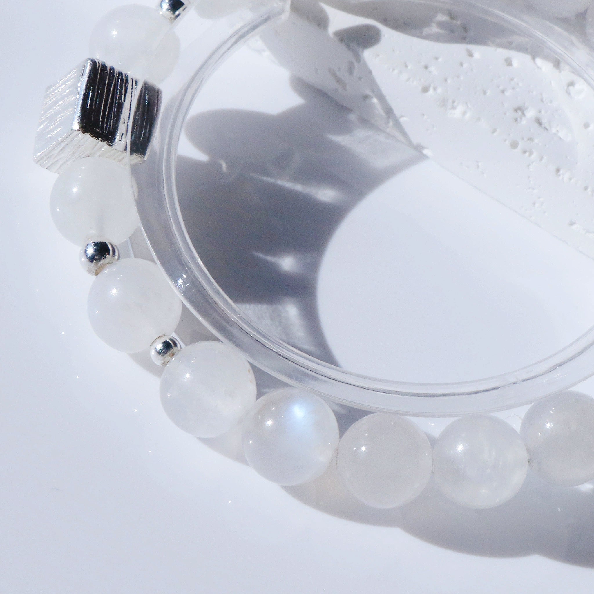 White Moonstone Bracelet for Inner Peace Clarity and Radiance-6