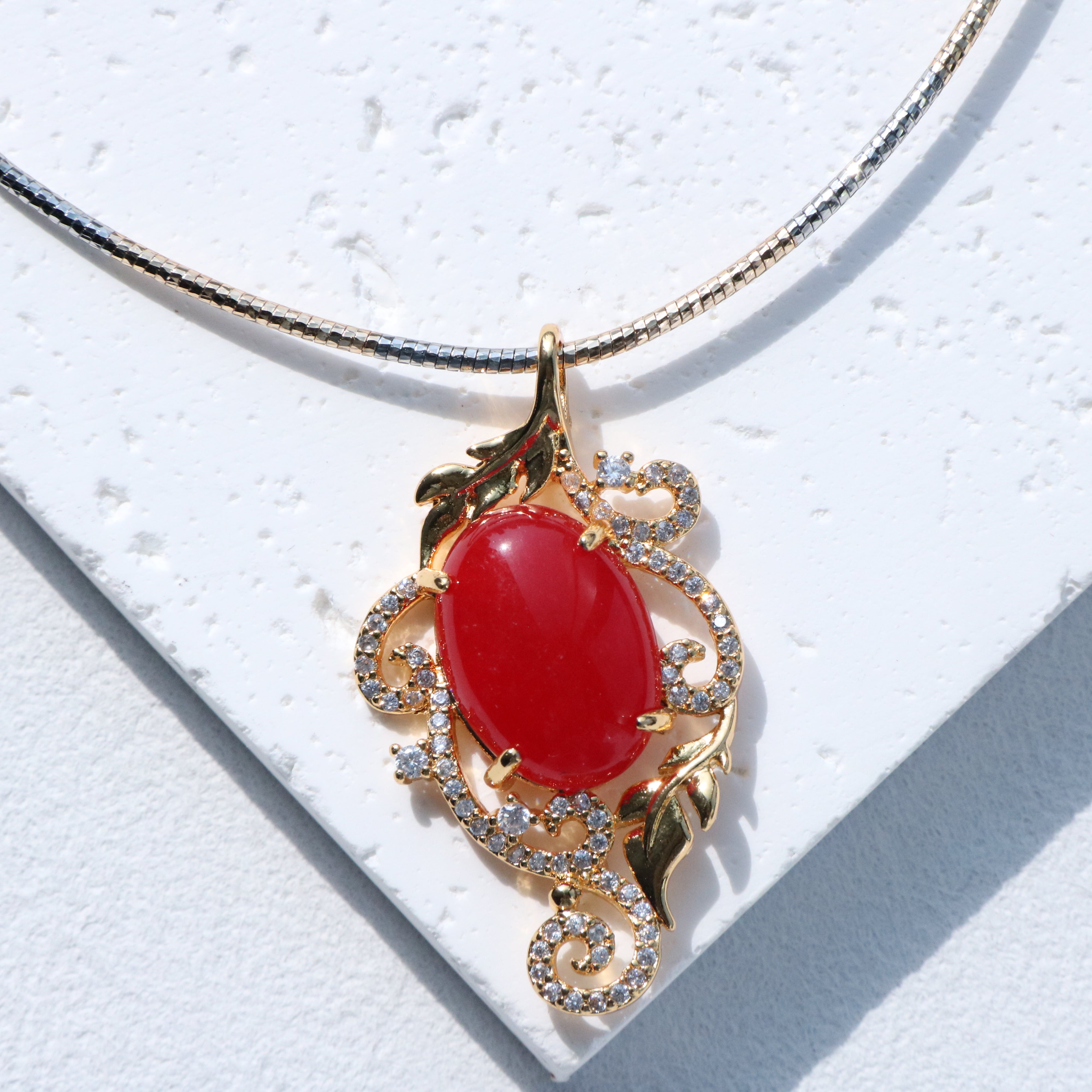 Red Chalcedony Pendant