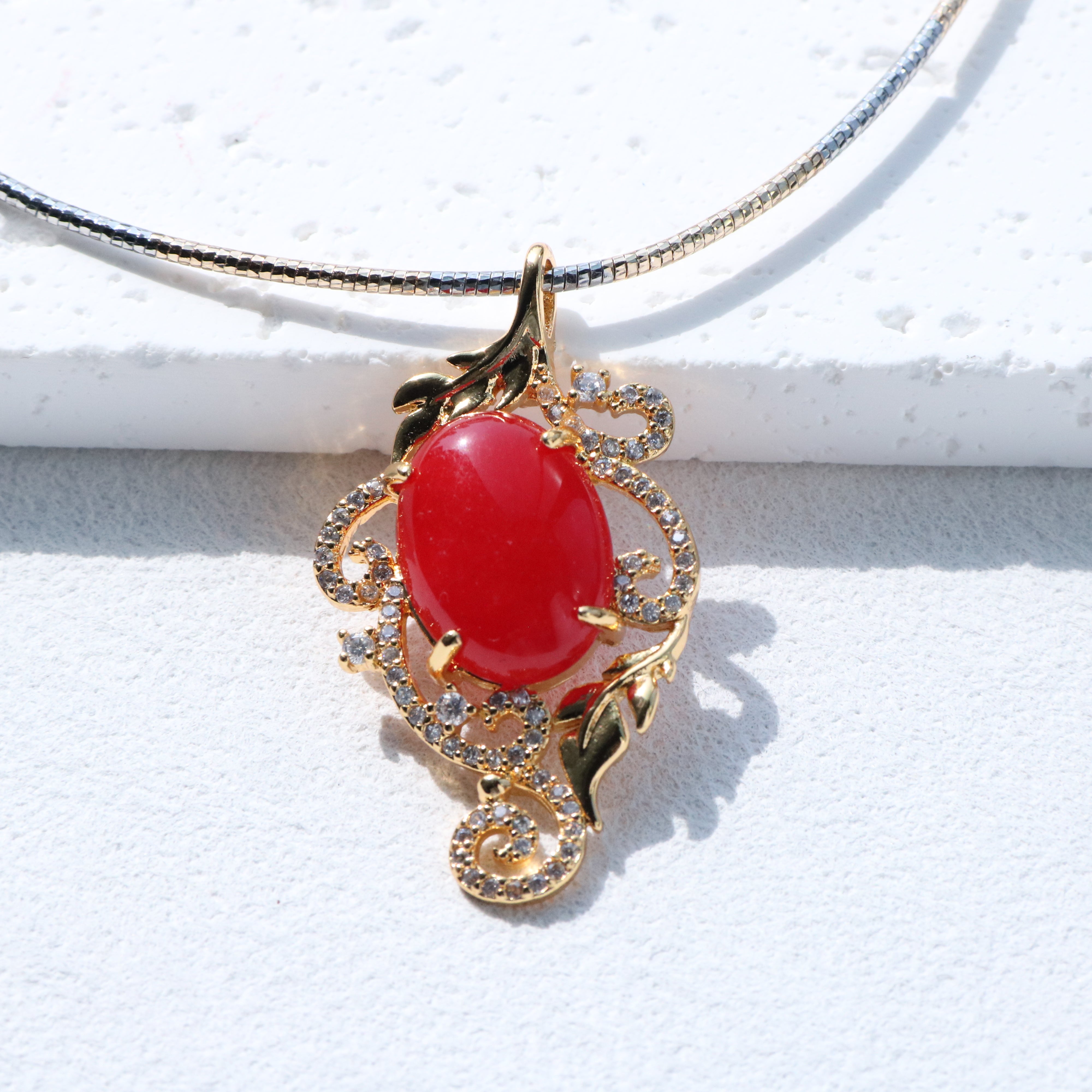 Red Chalcedony Pendant