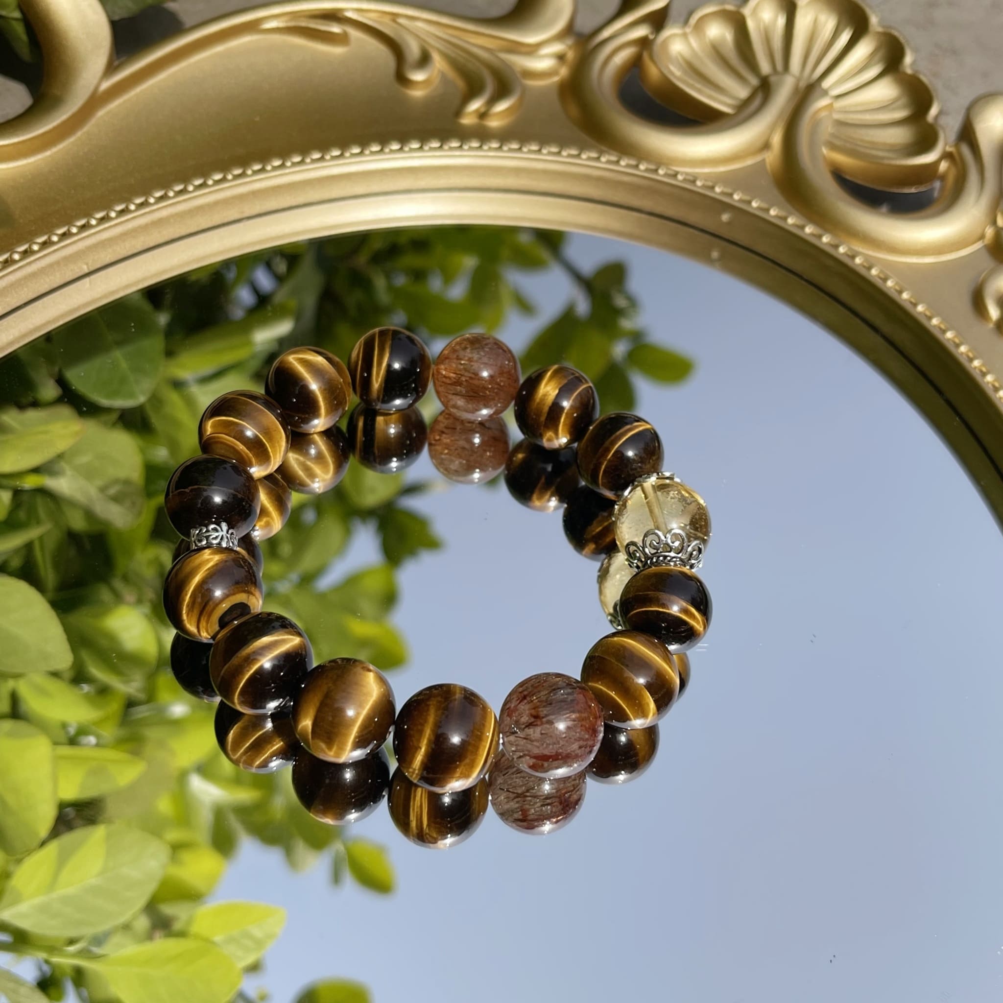 Tiger's Eye &amp; Black Golden Super 7 &amp; Citrine Bracelet