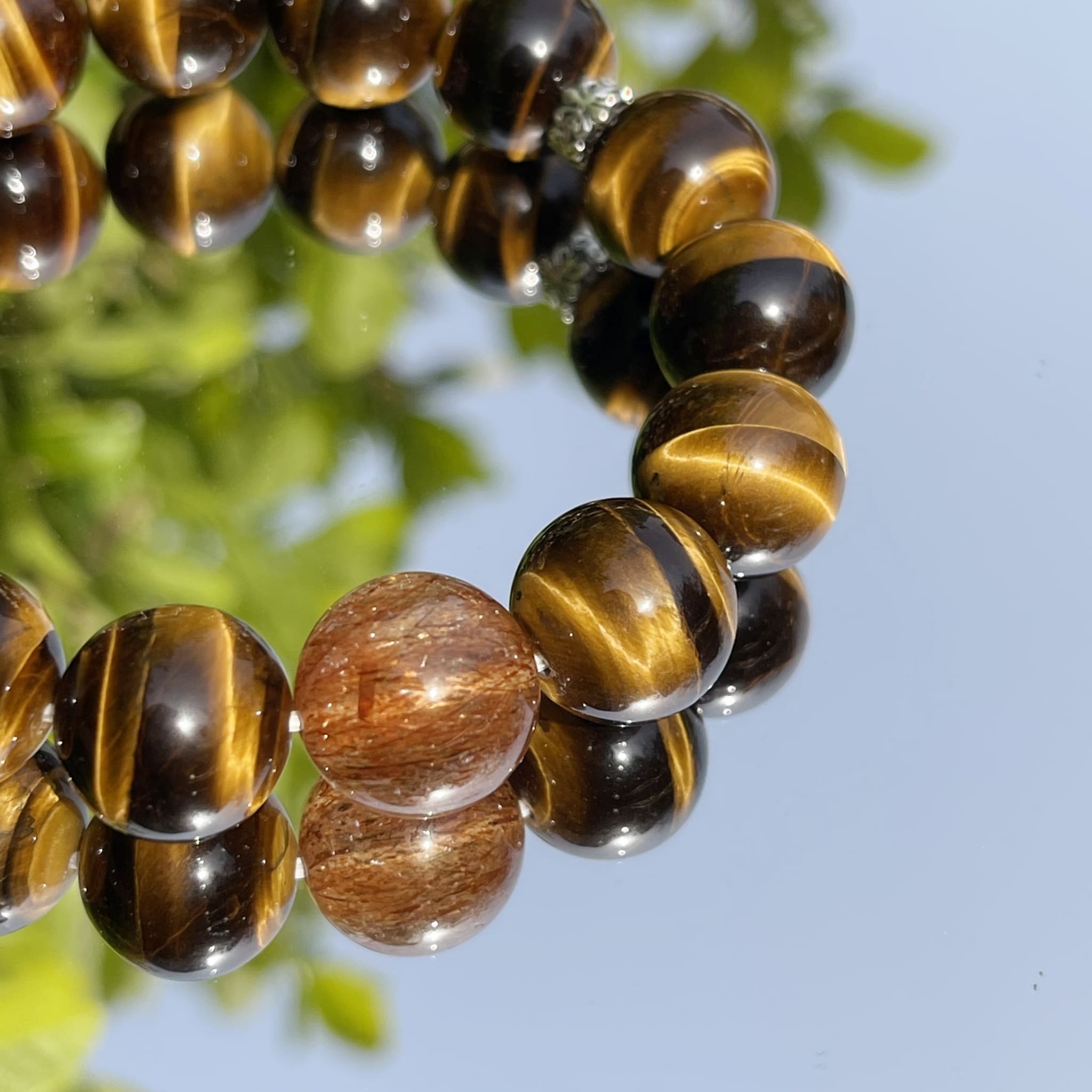 Tiger's Eye &amp; Black Golden Super 7 &amp; Citrine Bracelet