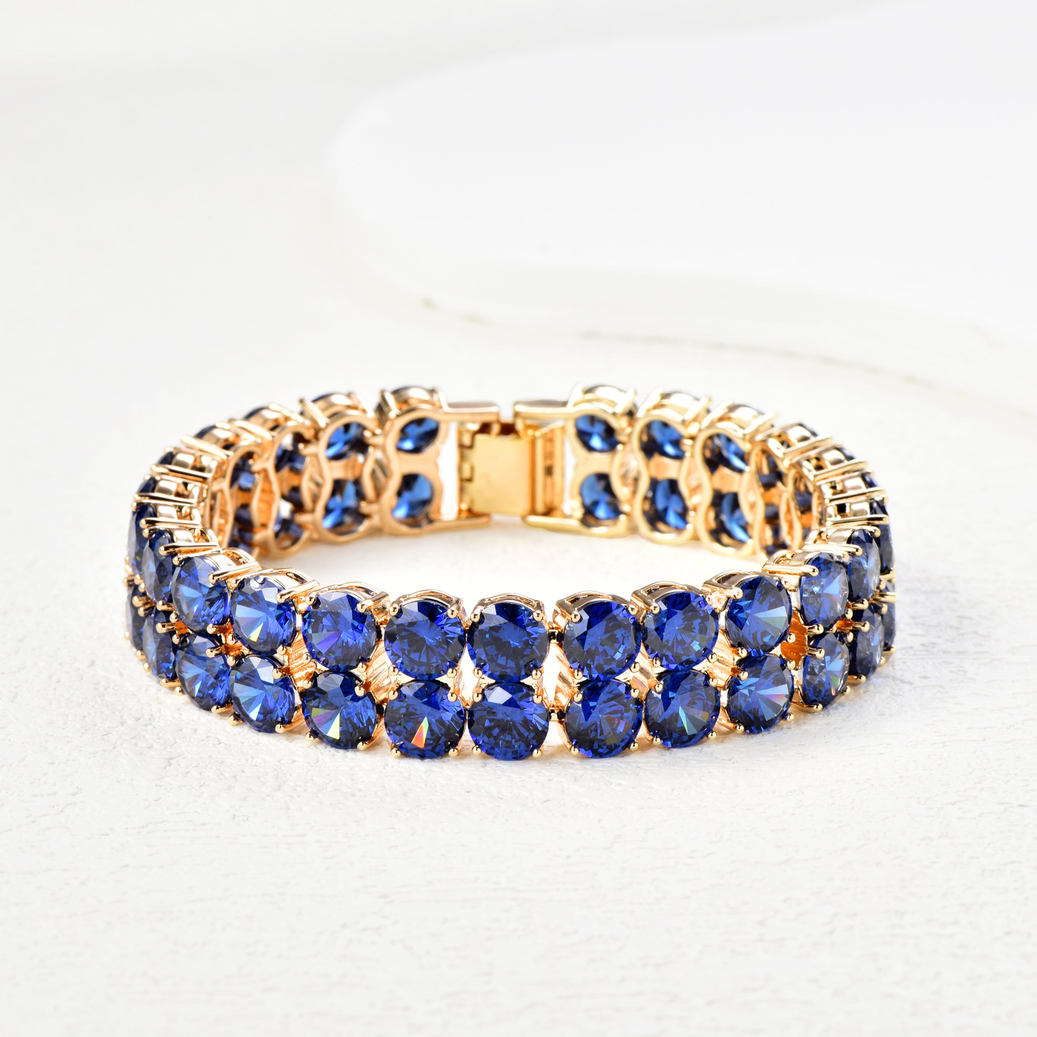 Affordable Blue/Red Zircon Bracelet Hypoallergenic Everyday Elegance-1