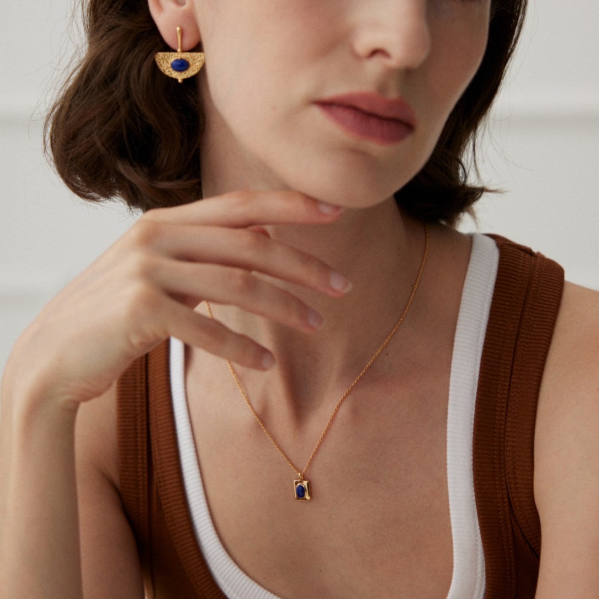 Artful Blue Lapis Lazuli Earrings for Elegant Everyday Looks-2
