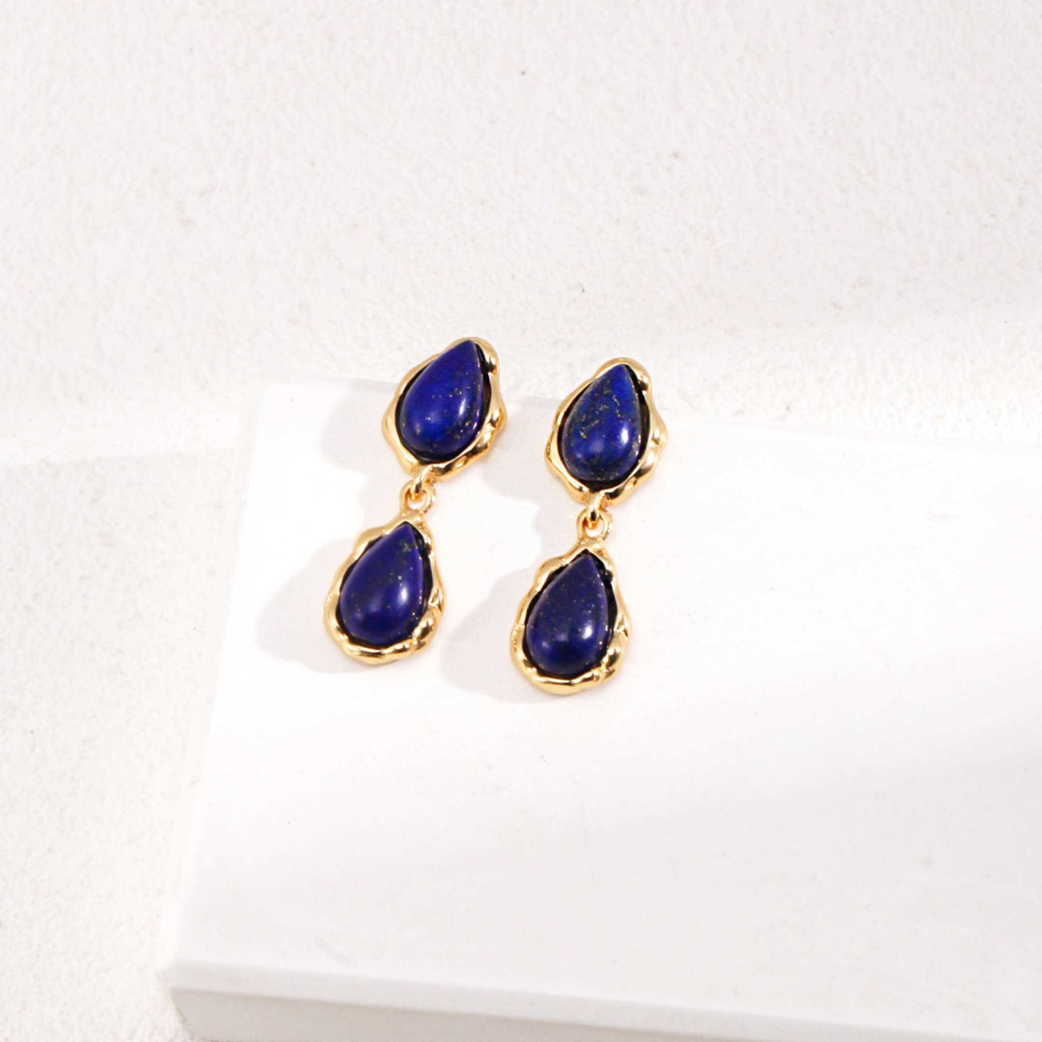 Artful Blue Lapis Lazuli Earrings for Elegant Everyday Looks-4