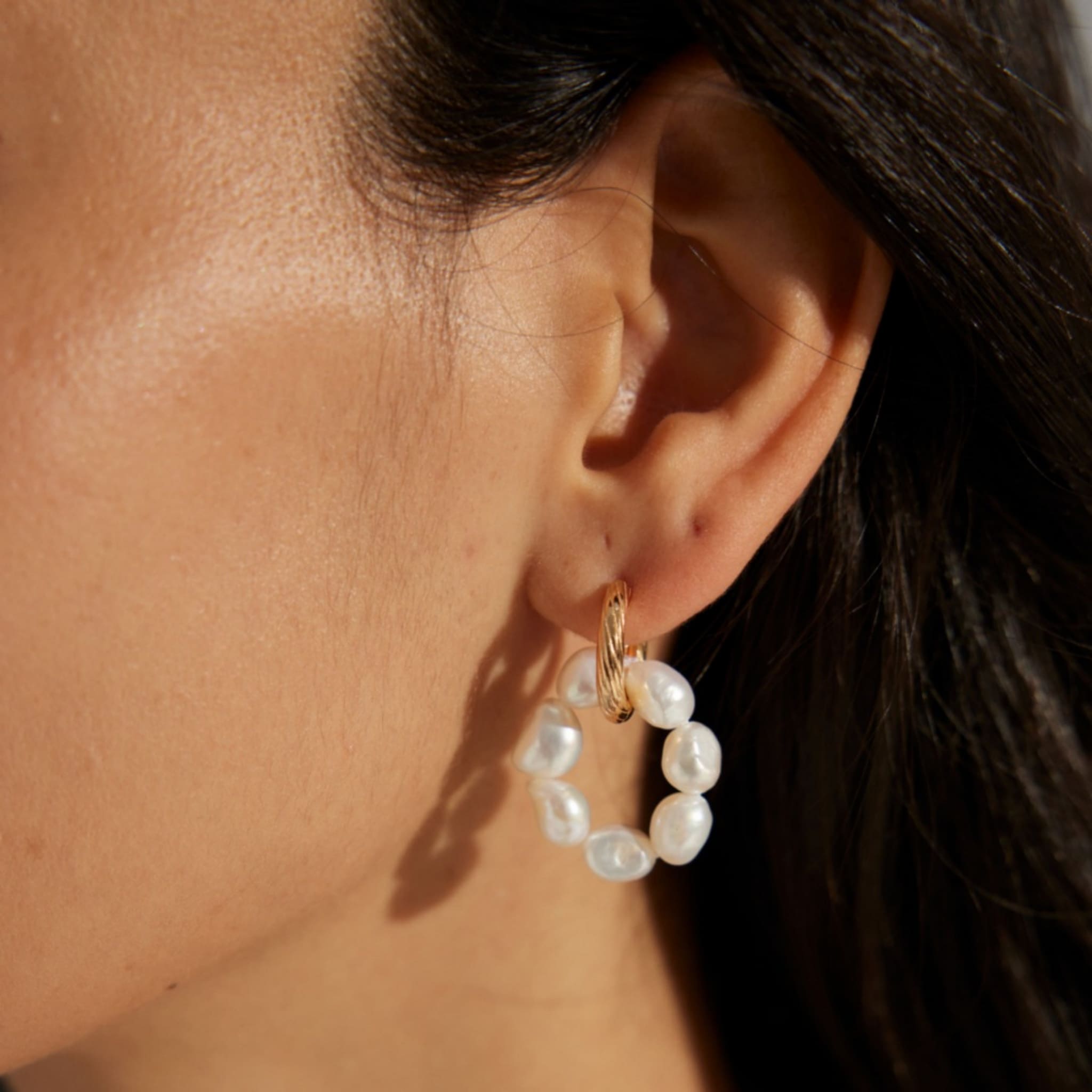 Best Friend Matching Pearl Earrings Sterling Silver Vintage Gold-4