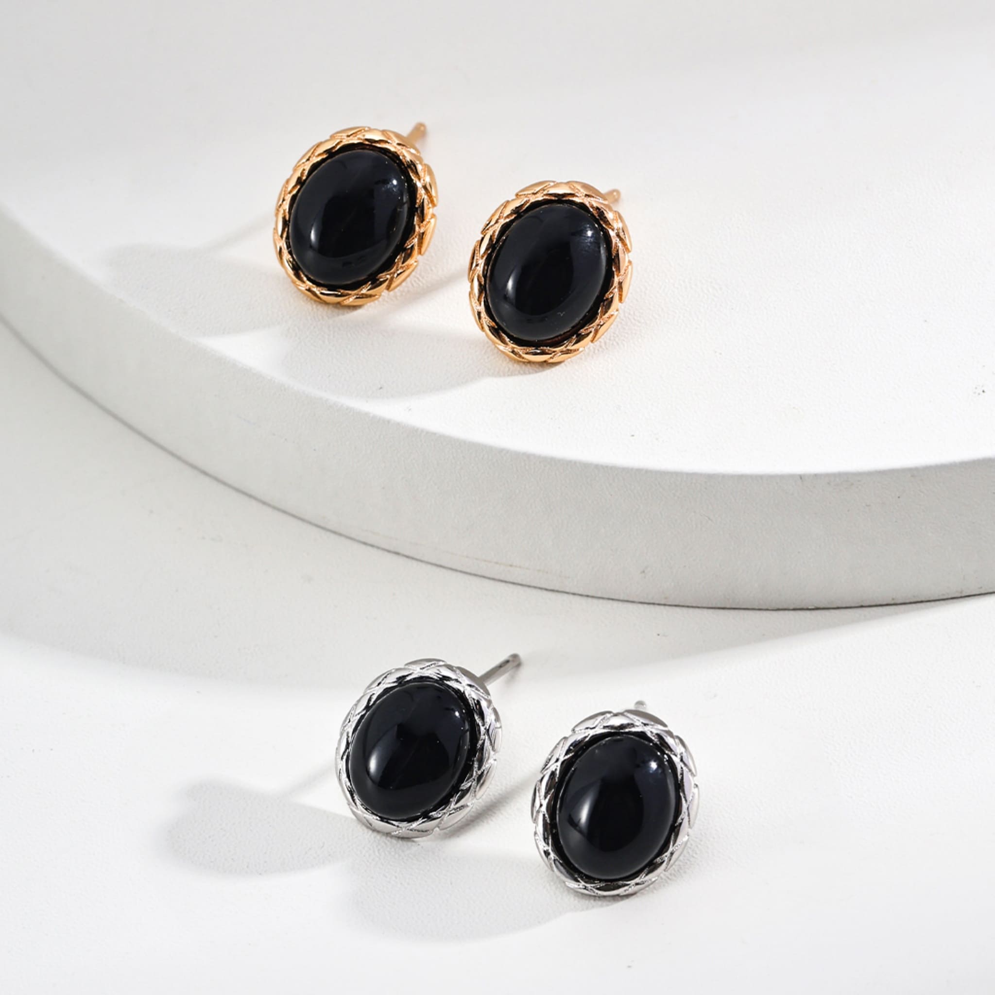 Calm Focus Onyx Earrings for Burnout Relief and Office Days-1