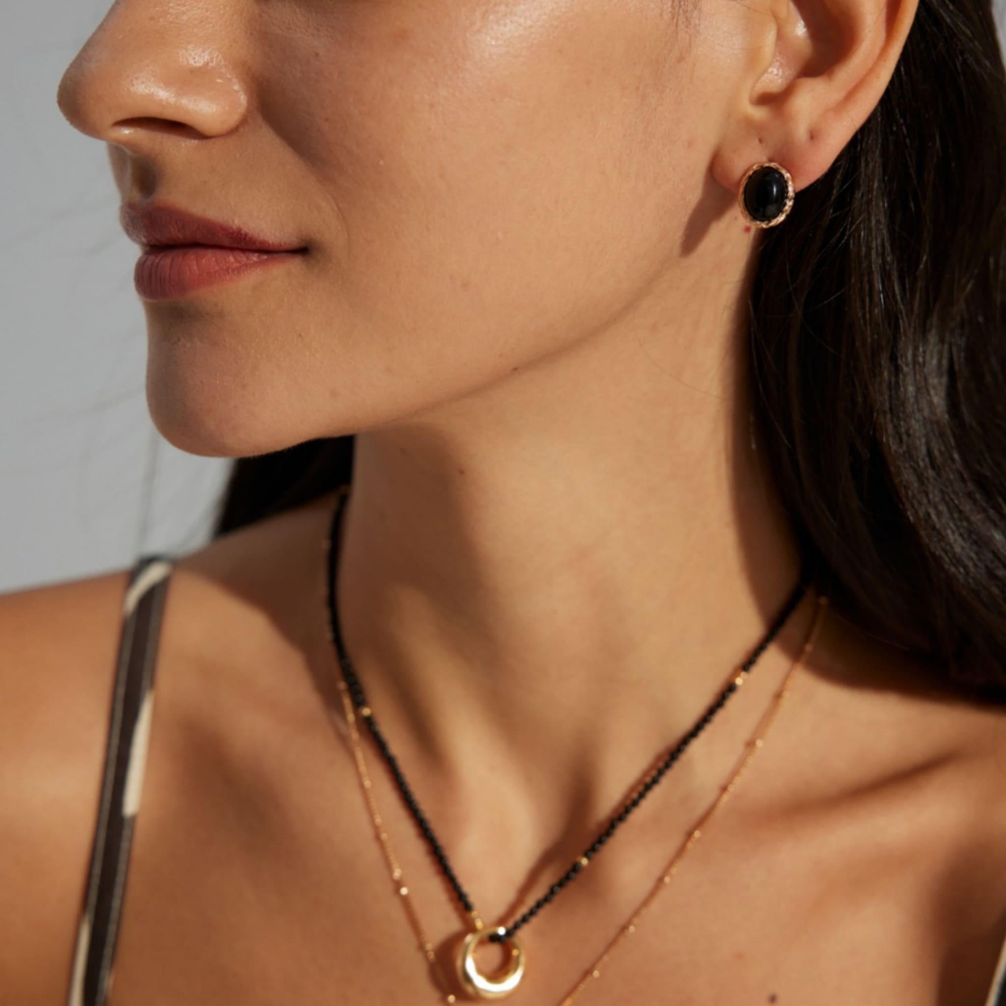 Calm Focus Onyx Earrings for Burnout Relief and Office Days-5