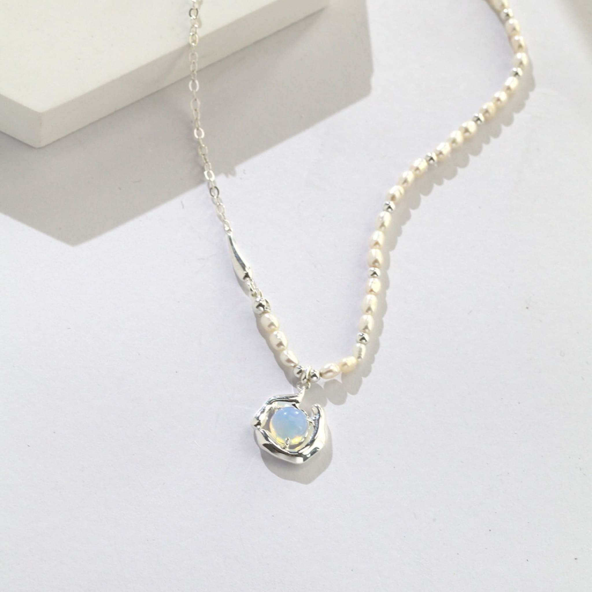 925 Silver Opal Necklace