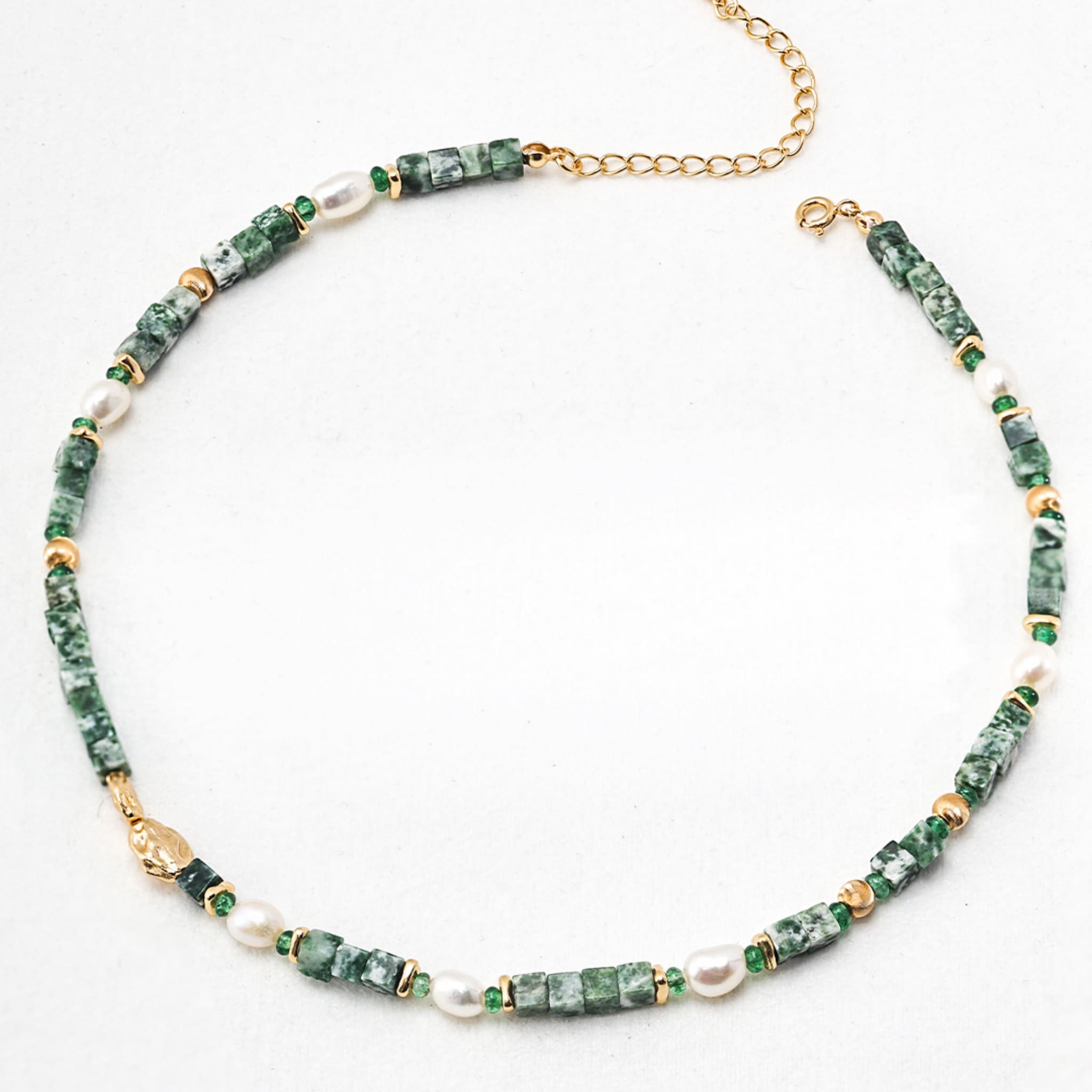 Qinghai Jade Pearl Necklace