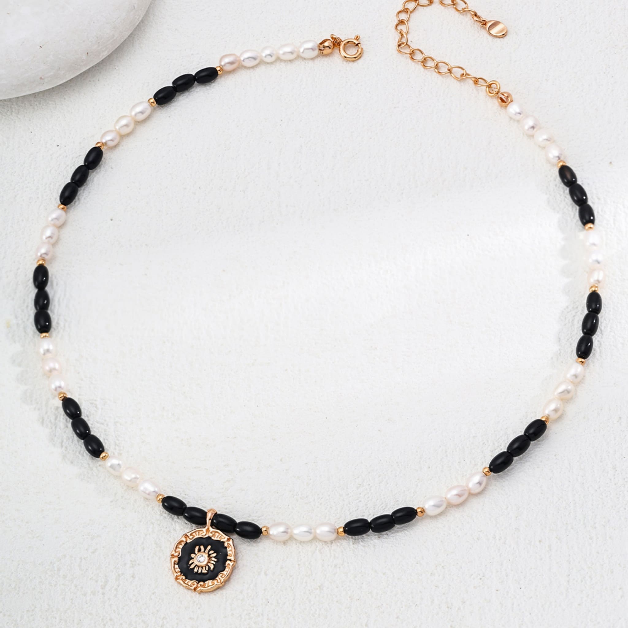 Pearl Black Onyx Necklace