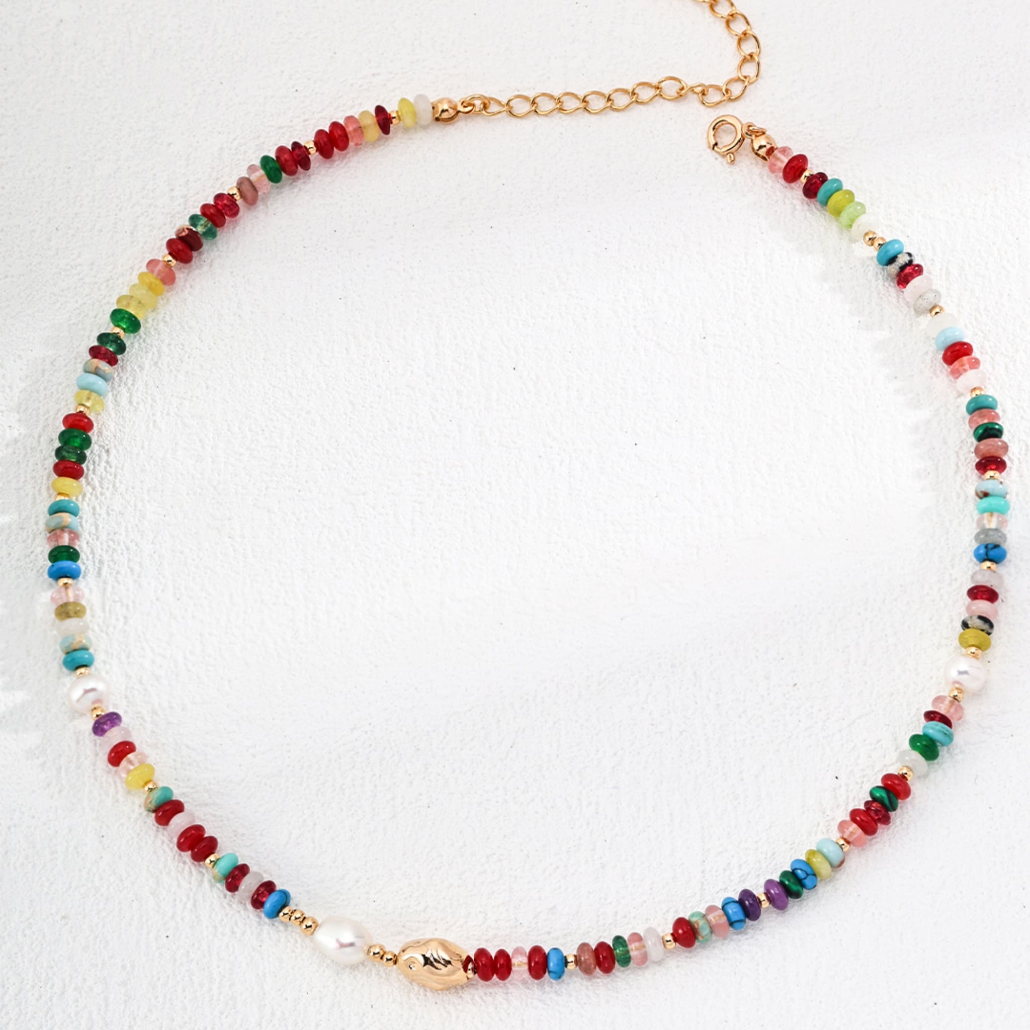 Dopamine Color Gem Jewelry Set for Trendy College Style-3
