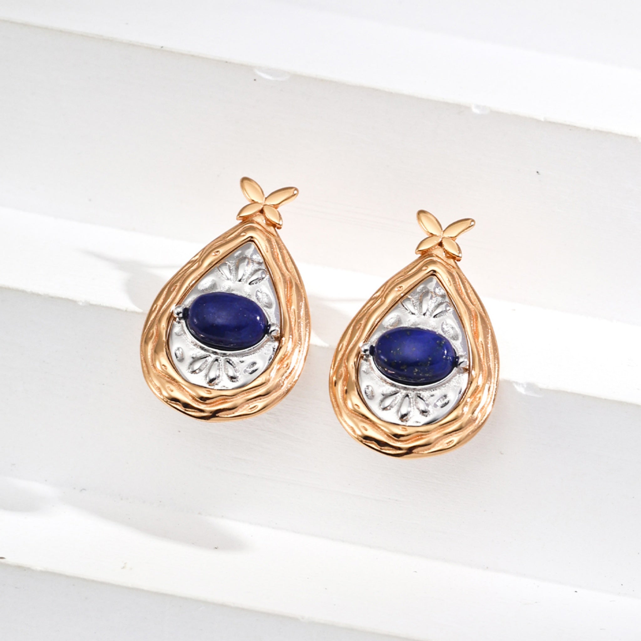 Mother of Pearl / Lapis Lazuli Earrings