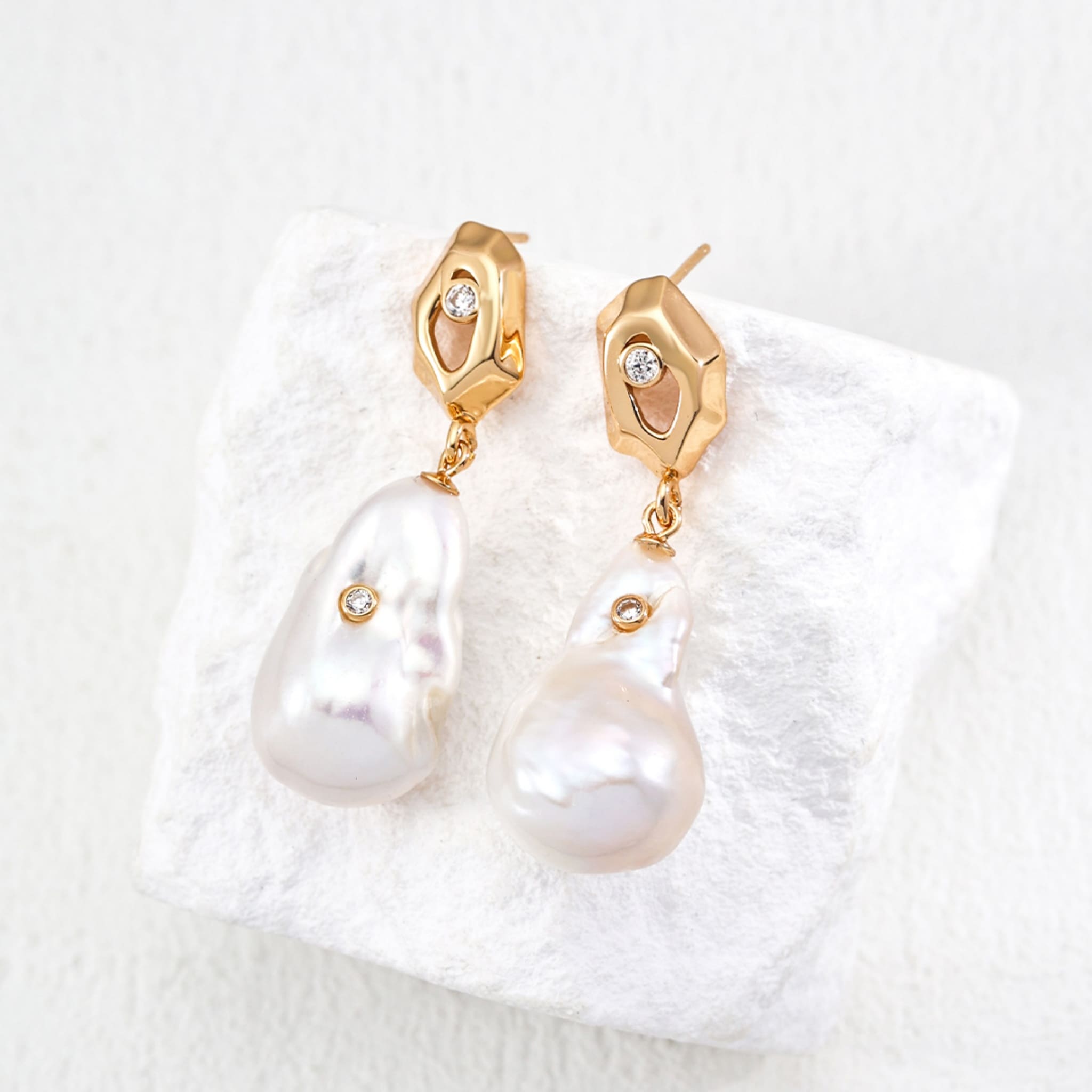 Natural Baroque Pearl Earrings