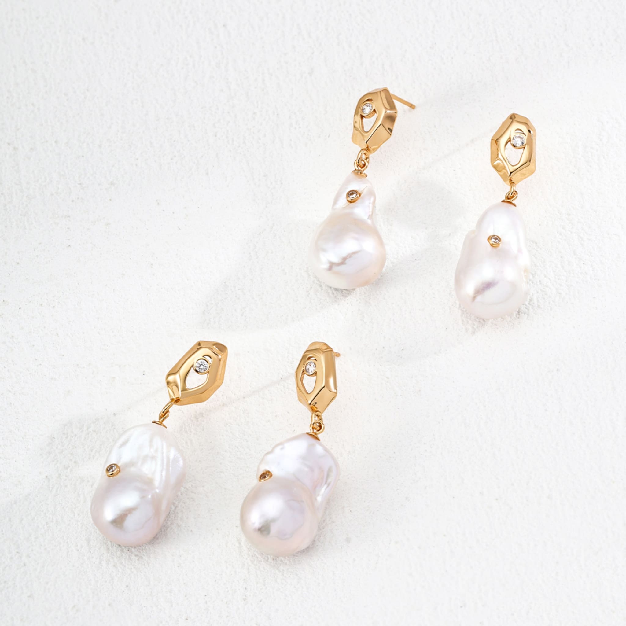 Natural Baroque Pearl Earrings