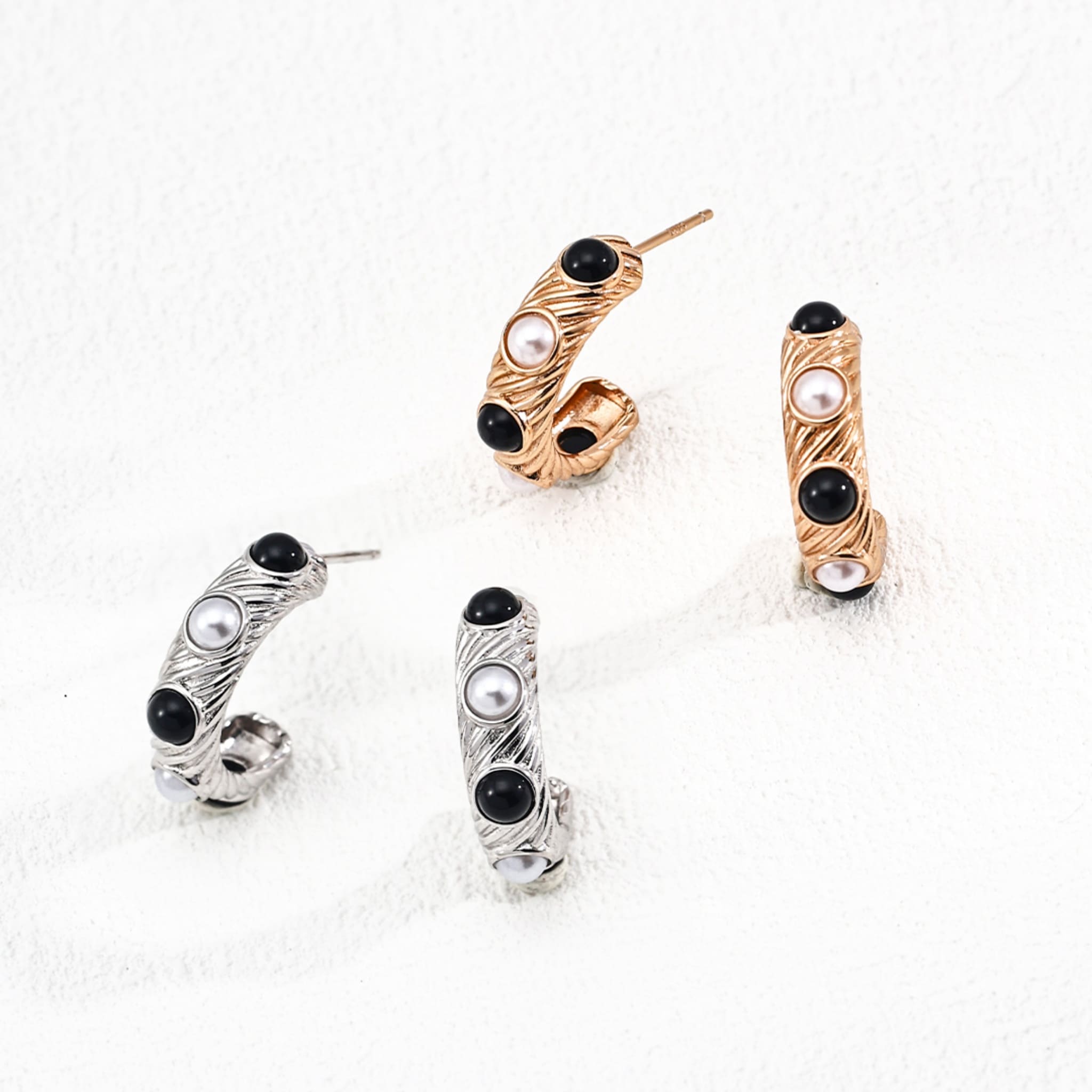Elegant Contrast Earrings