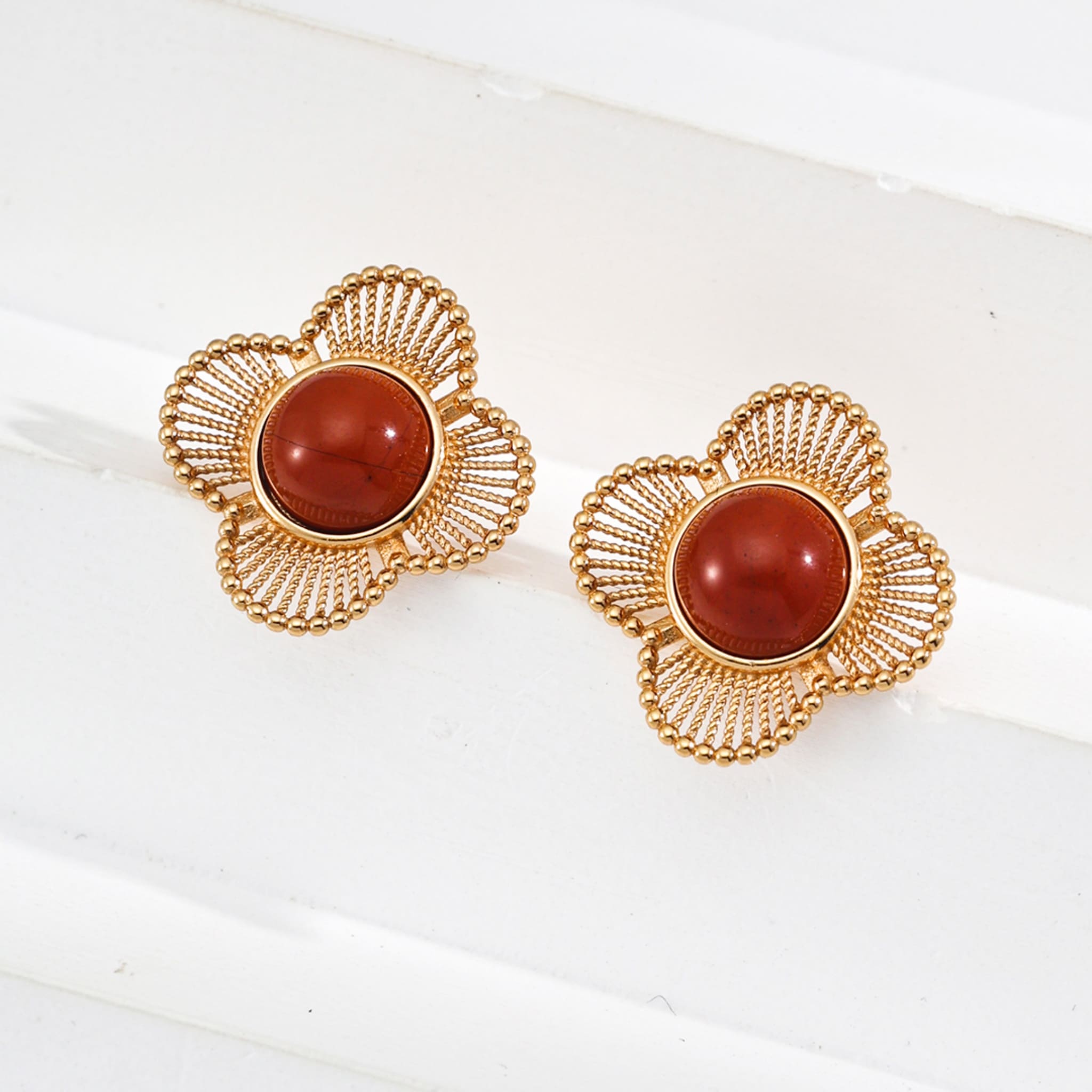 Red Agate Earrings