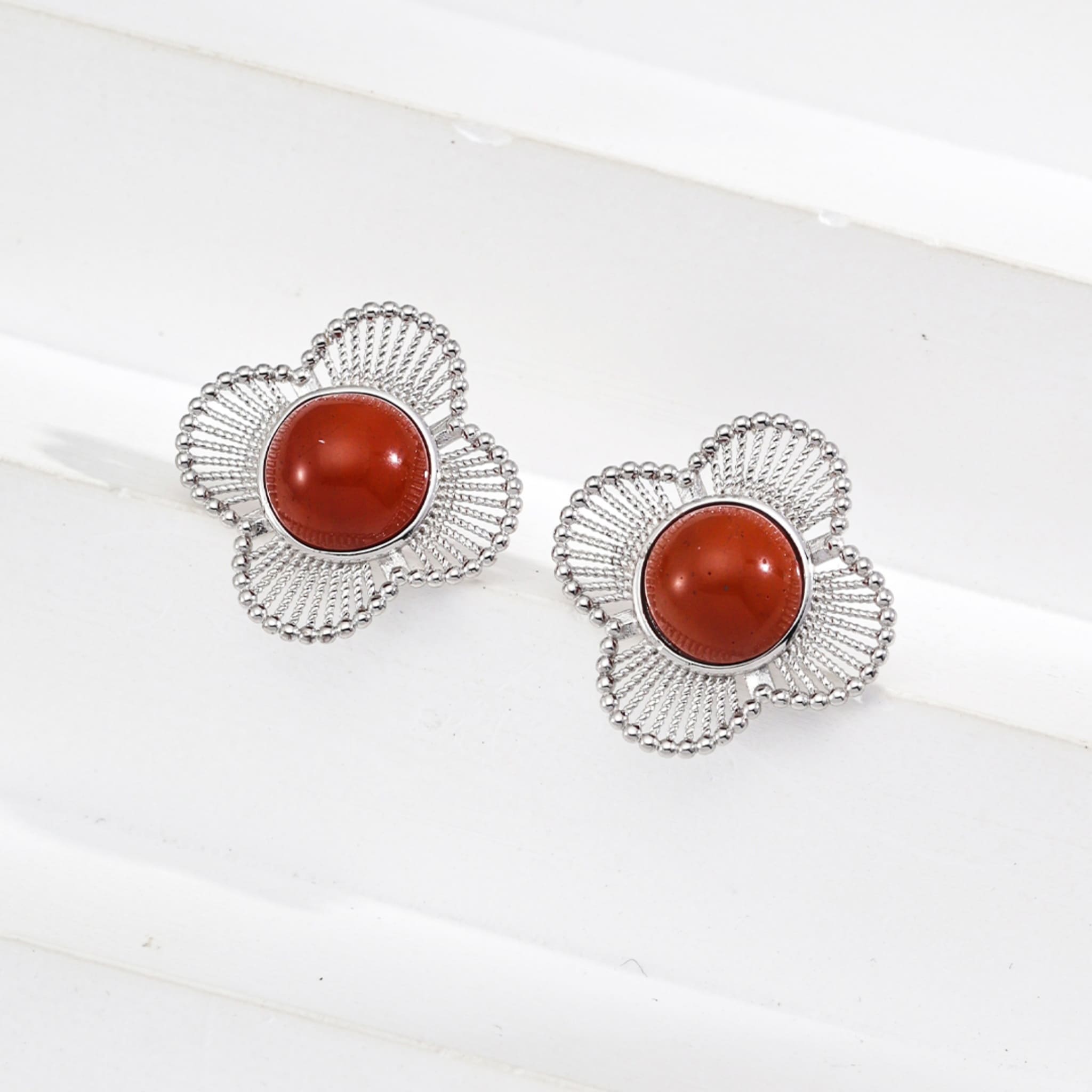 Red Agate Earrings