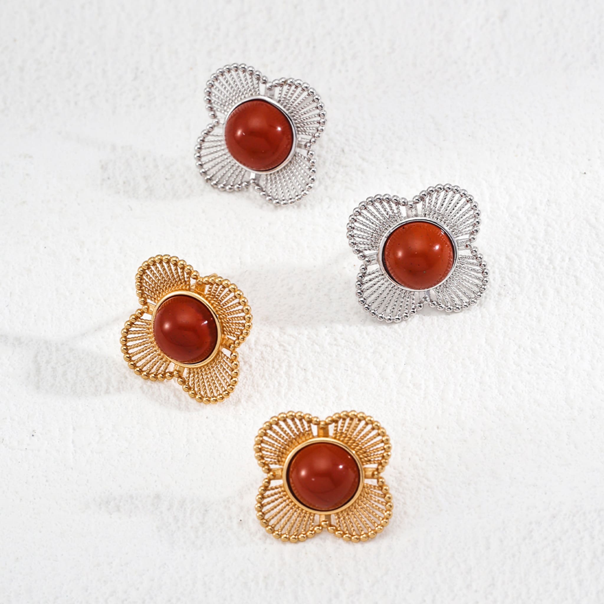 Red Agate Earrings