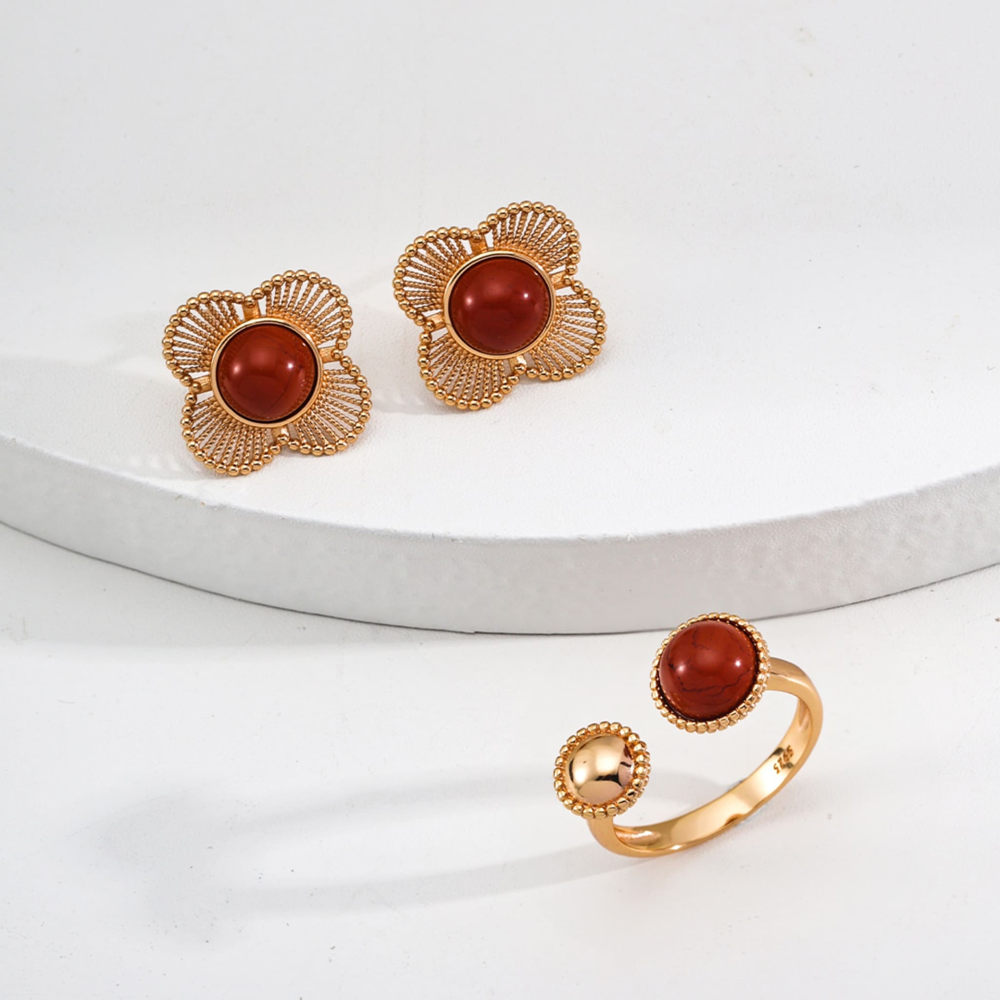 Red Agate Earrings