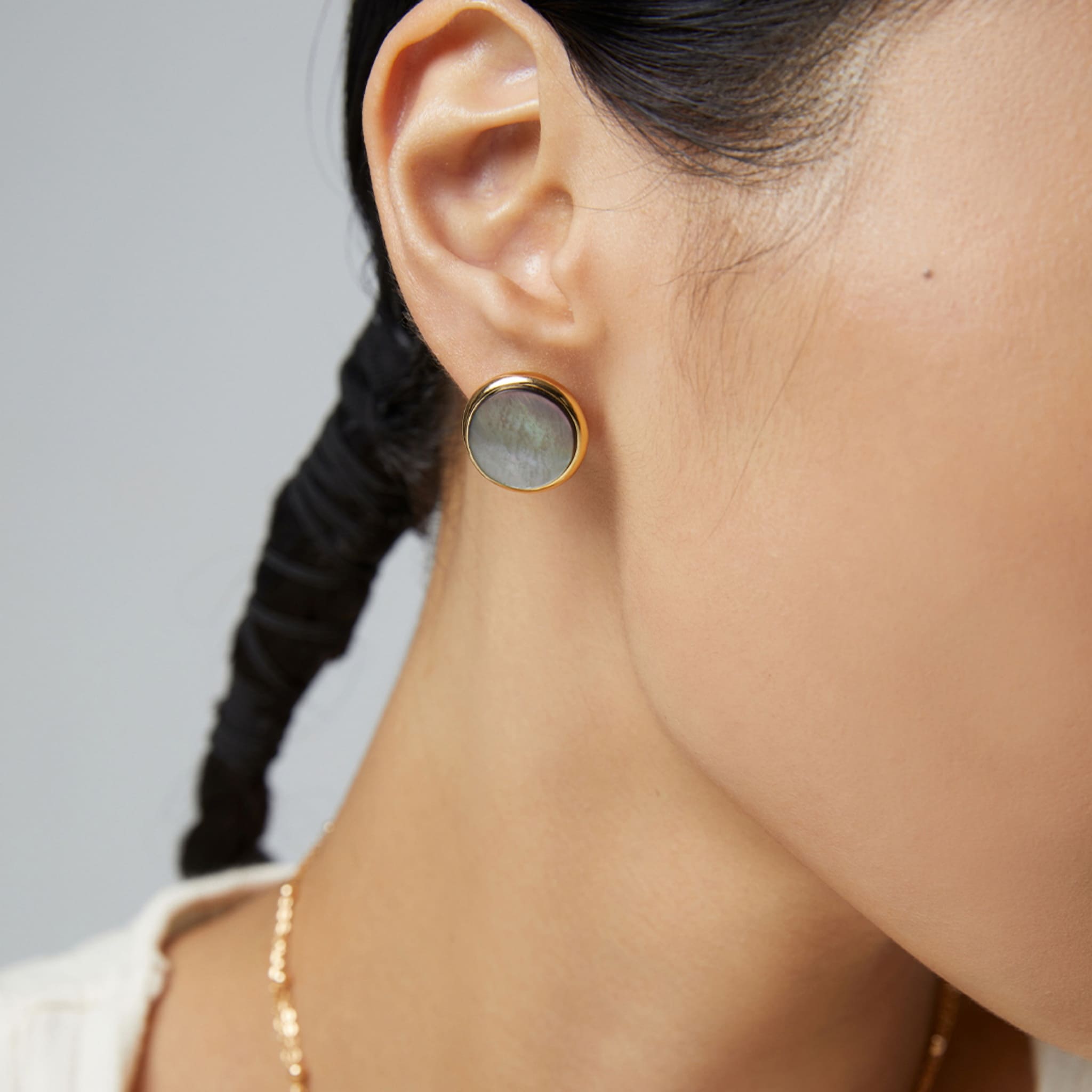 Black Shell Studs