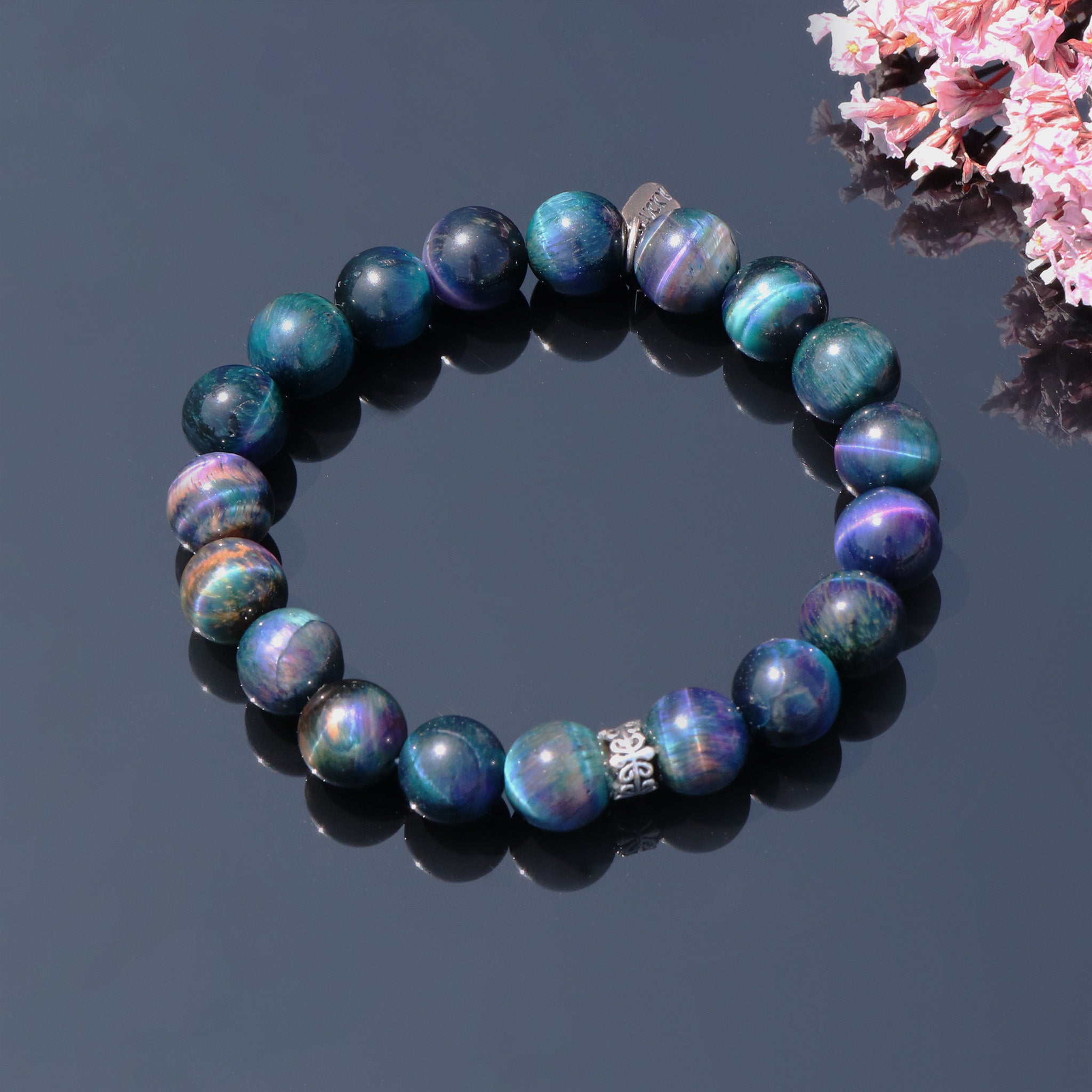 Elegant Blue Tigers Eye Bracelet Handmade for Women Daily Wear-1