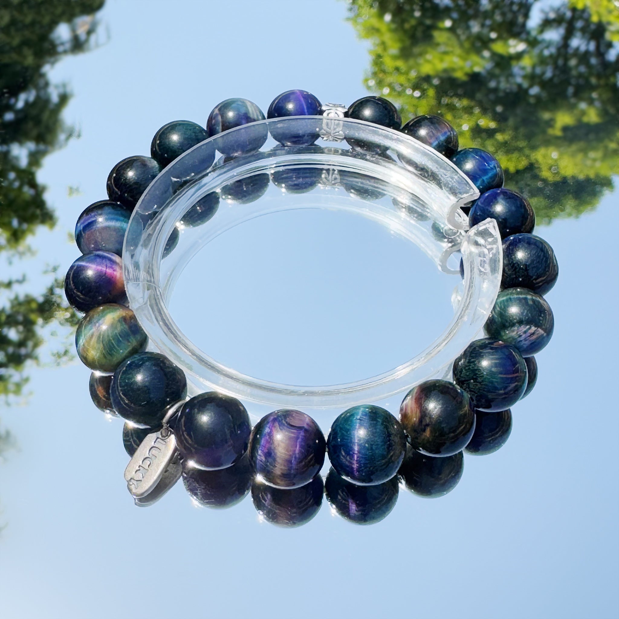 Elegant Blue Tigers Eye Bracelet Handmade for Women Daily Wear-2