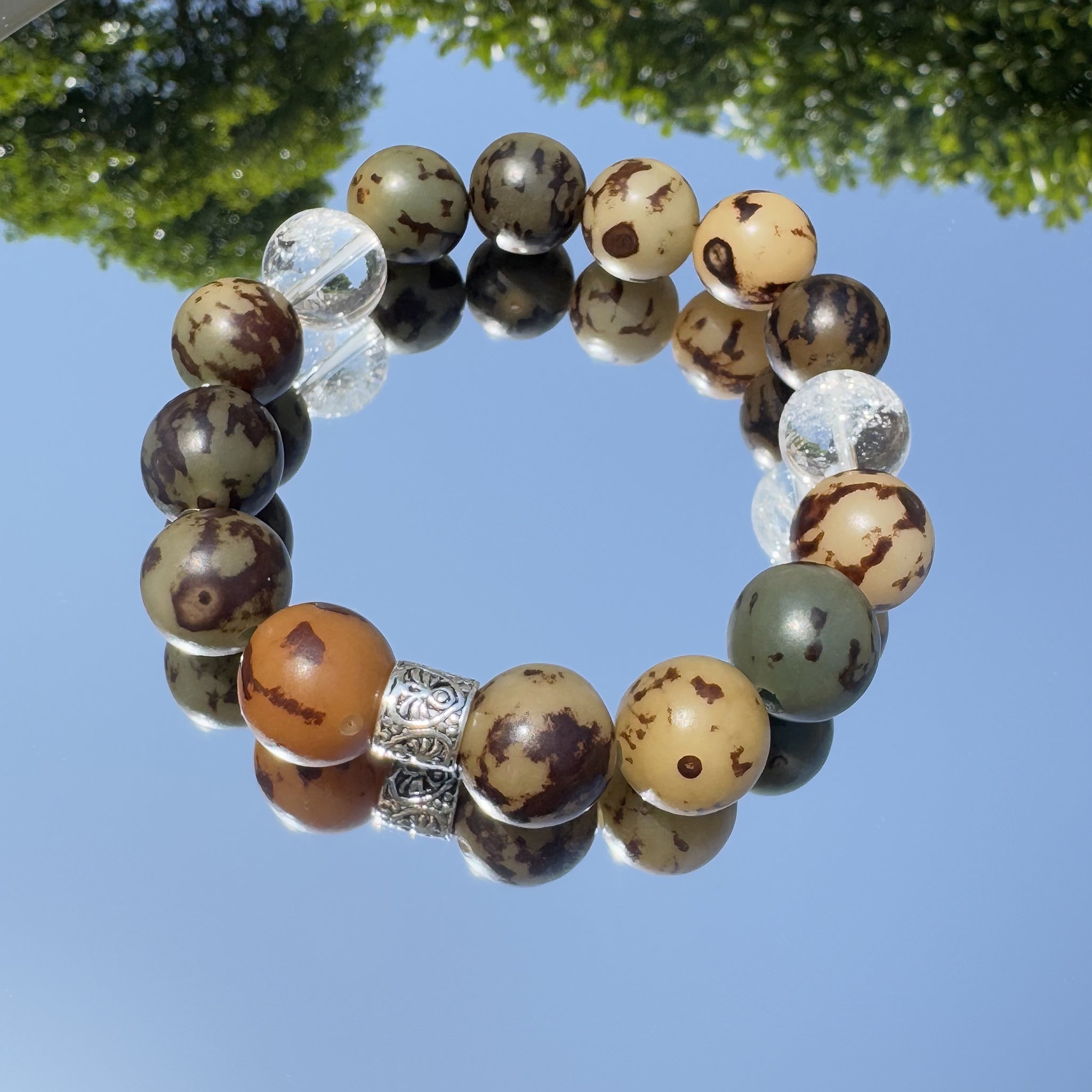 Elegant Handmade Clear Quartz Bodhi Bracelet For Sensitive Skin Gift-2