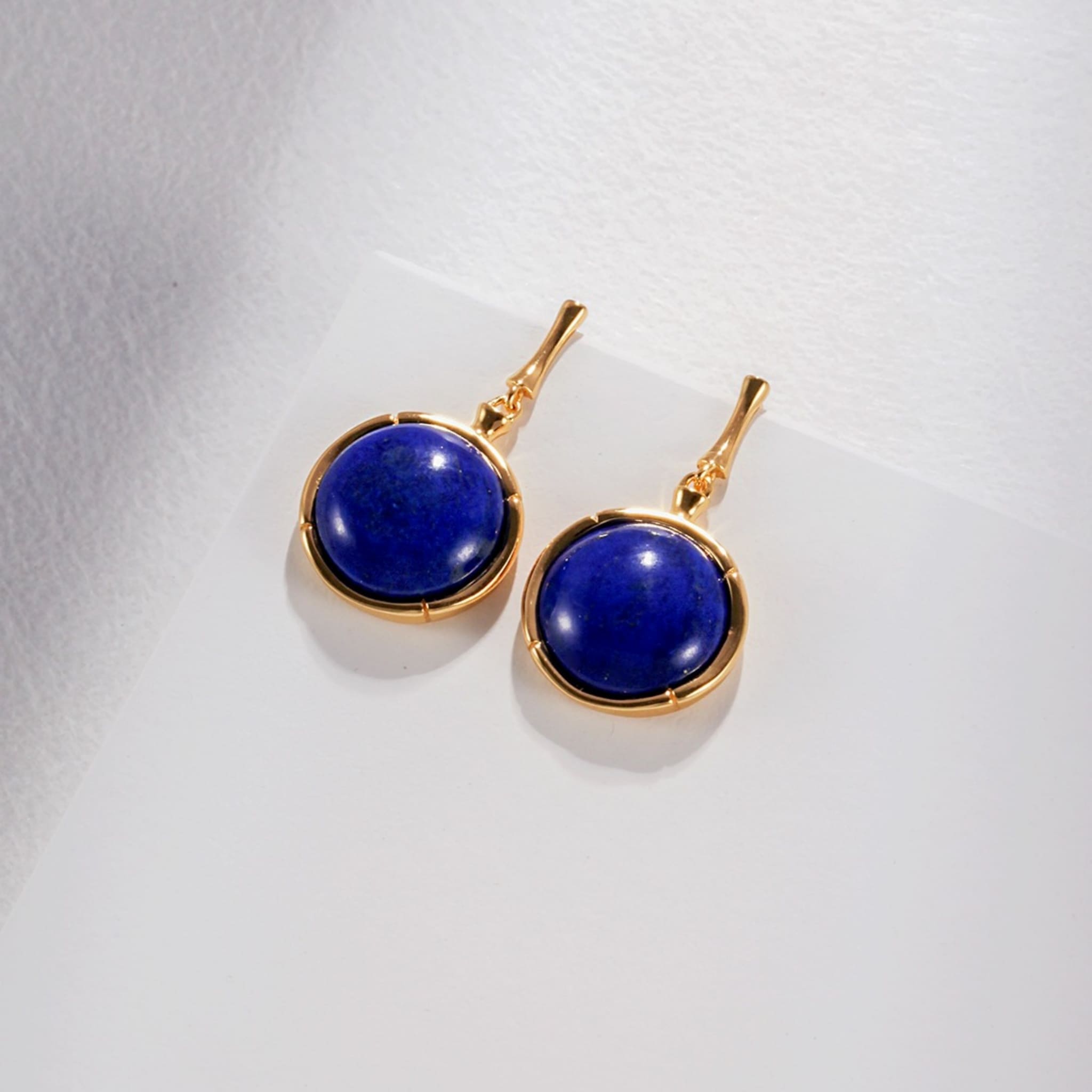 Elegant Lapis Lazuli Jewelry Set Gold Plated Gift for Her Special Moments-5