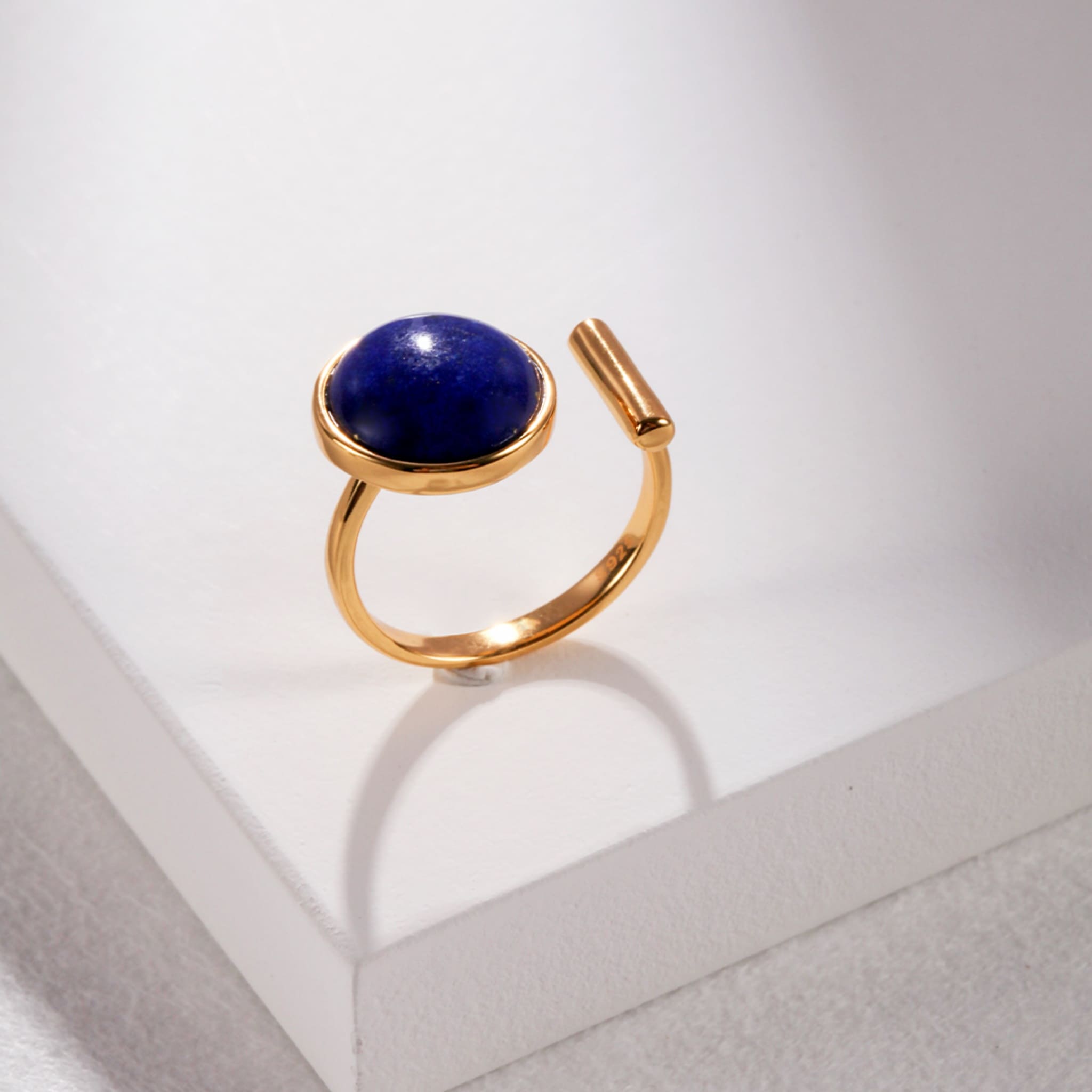 Elegant Lapis Lazuli Jewelry Set Gold Plated Gift for Her Special Moments-6
