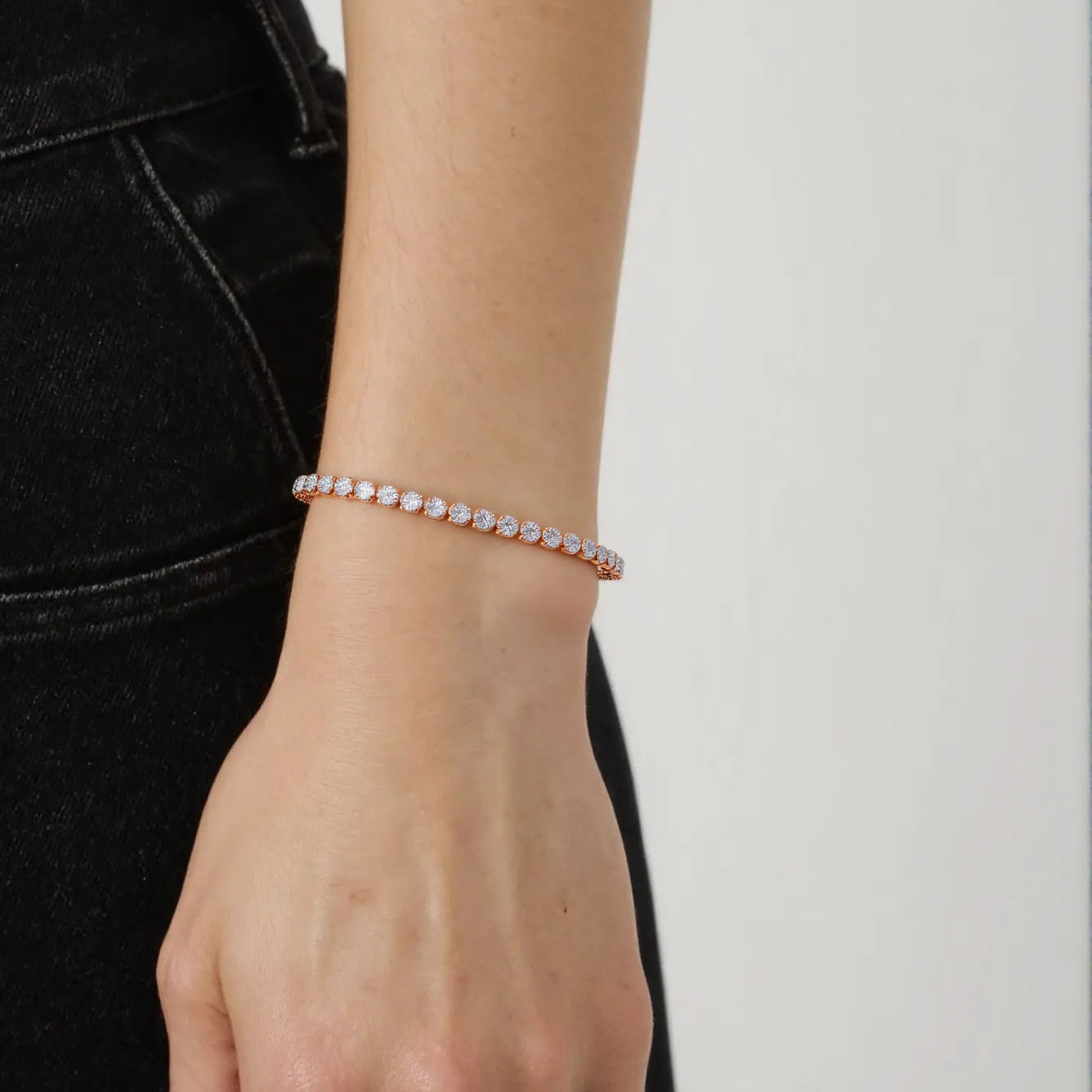 Elegant Zircon Tennis Bracelet – Adjustable & Timeless Sparkle-5