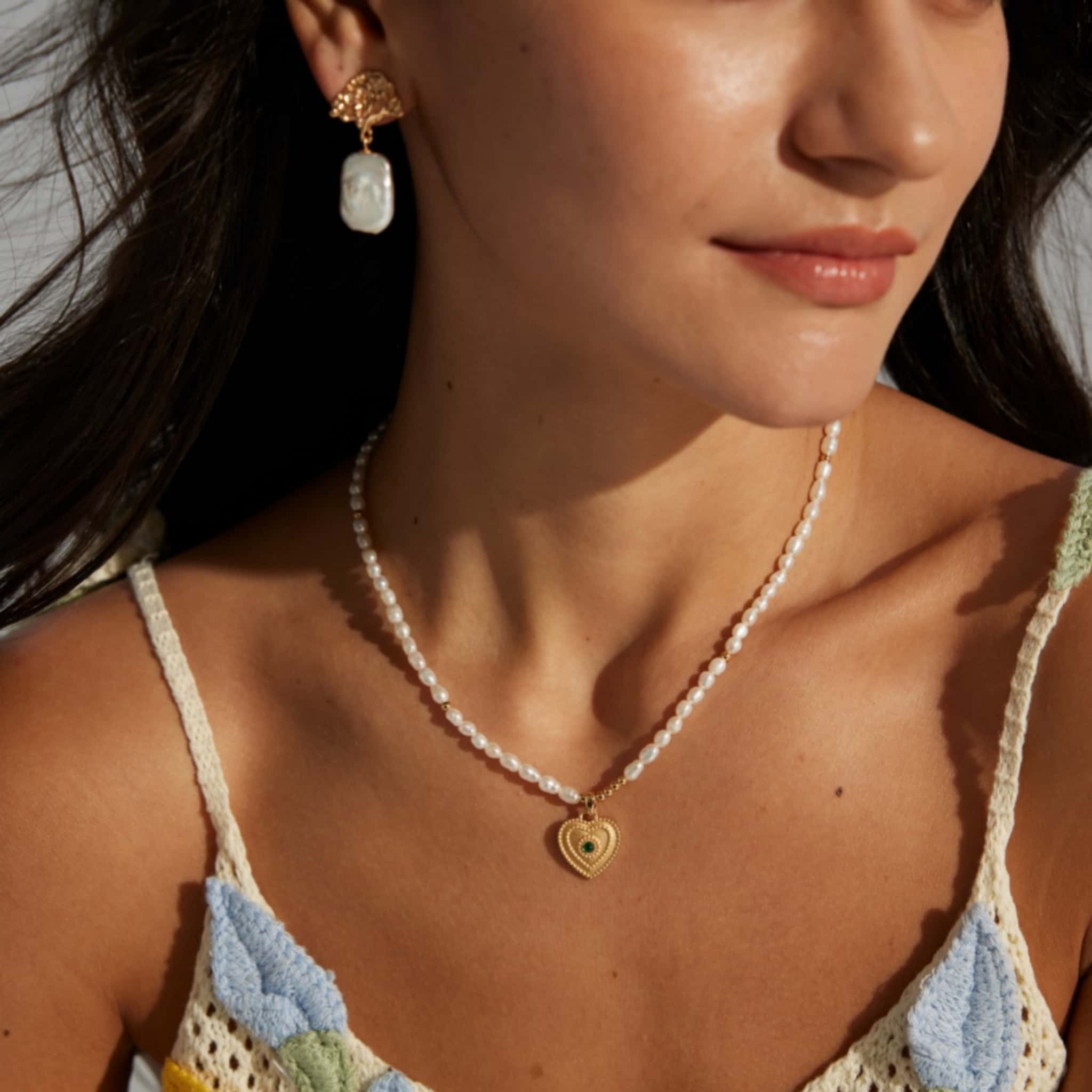 Fan Shaped Baroque Pearl Earrings for Weddings-2