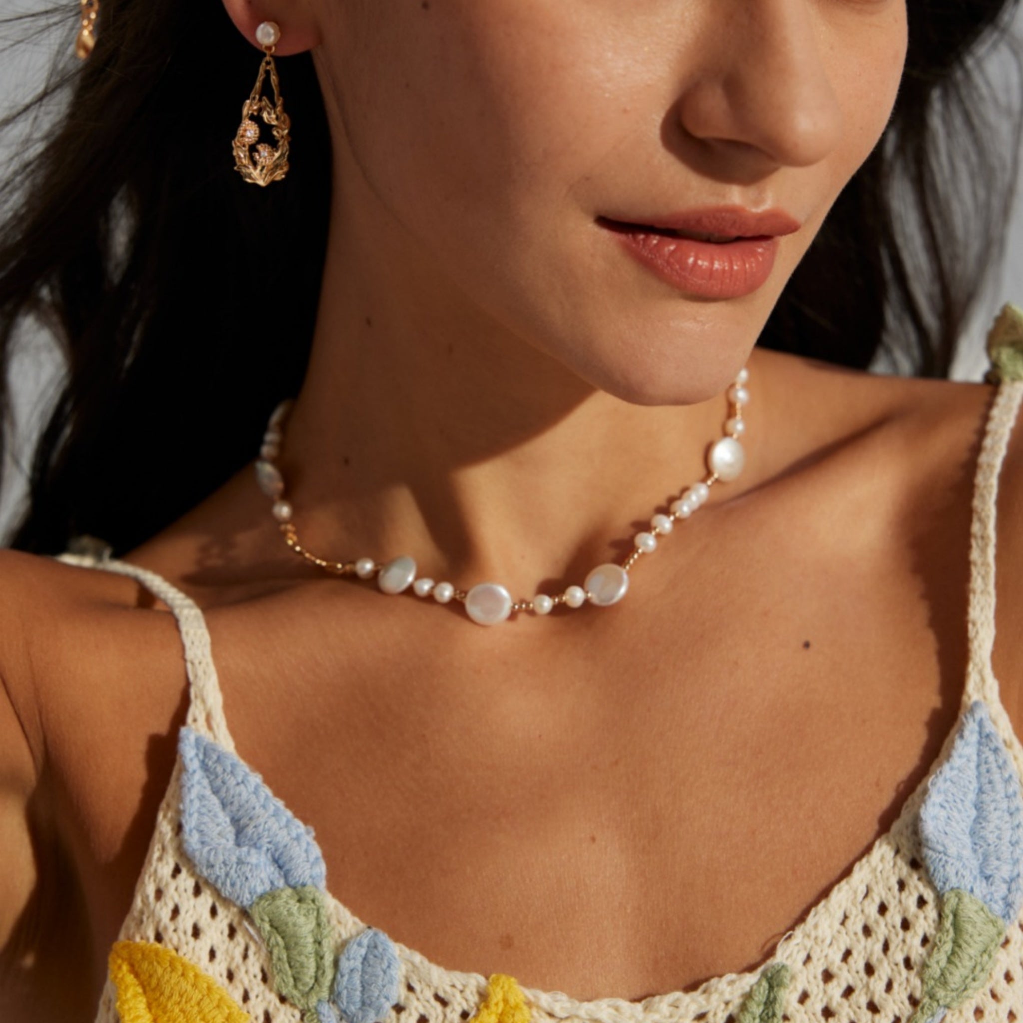 Floral Pearl Earrings Perfect for Spring Weddings and Gifts-2