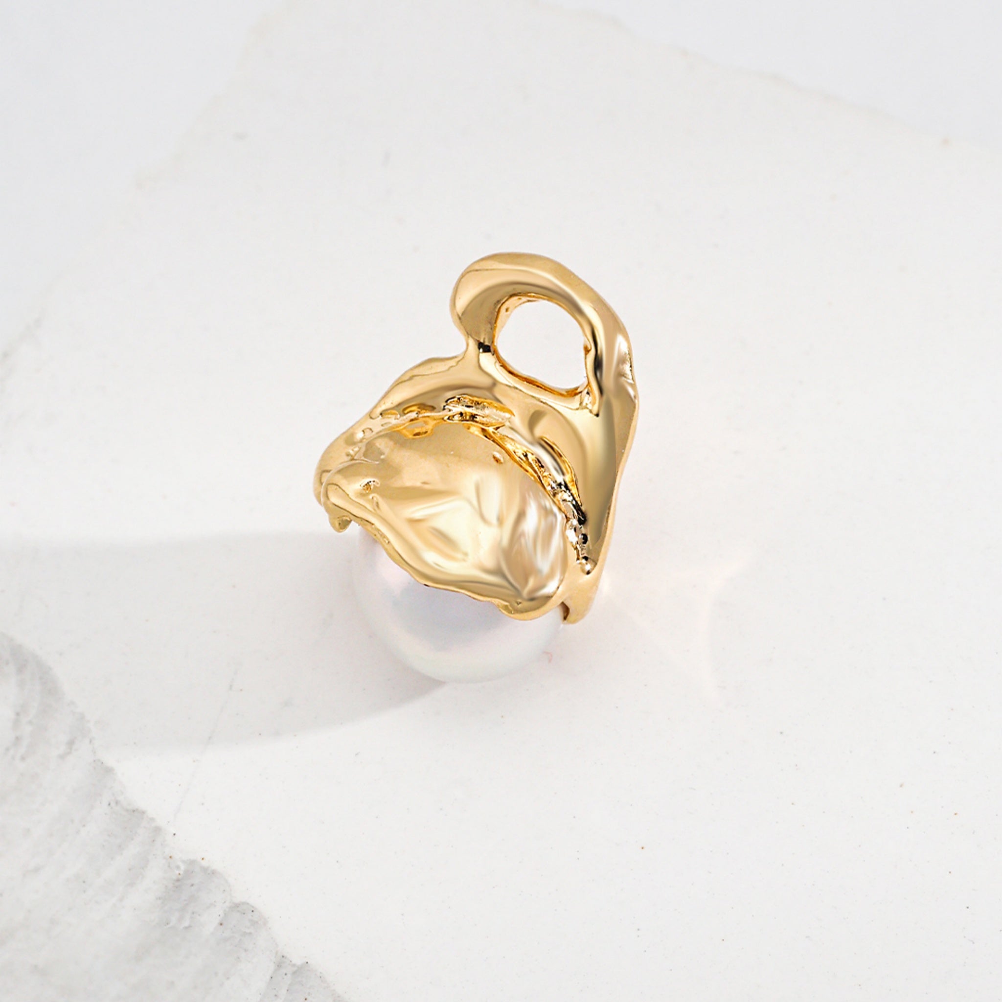 Gold Tone Necklace with Natural Pearl Pendant Perfect for Casual and Evening-3