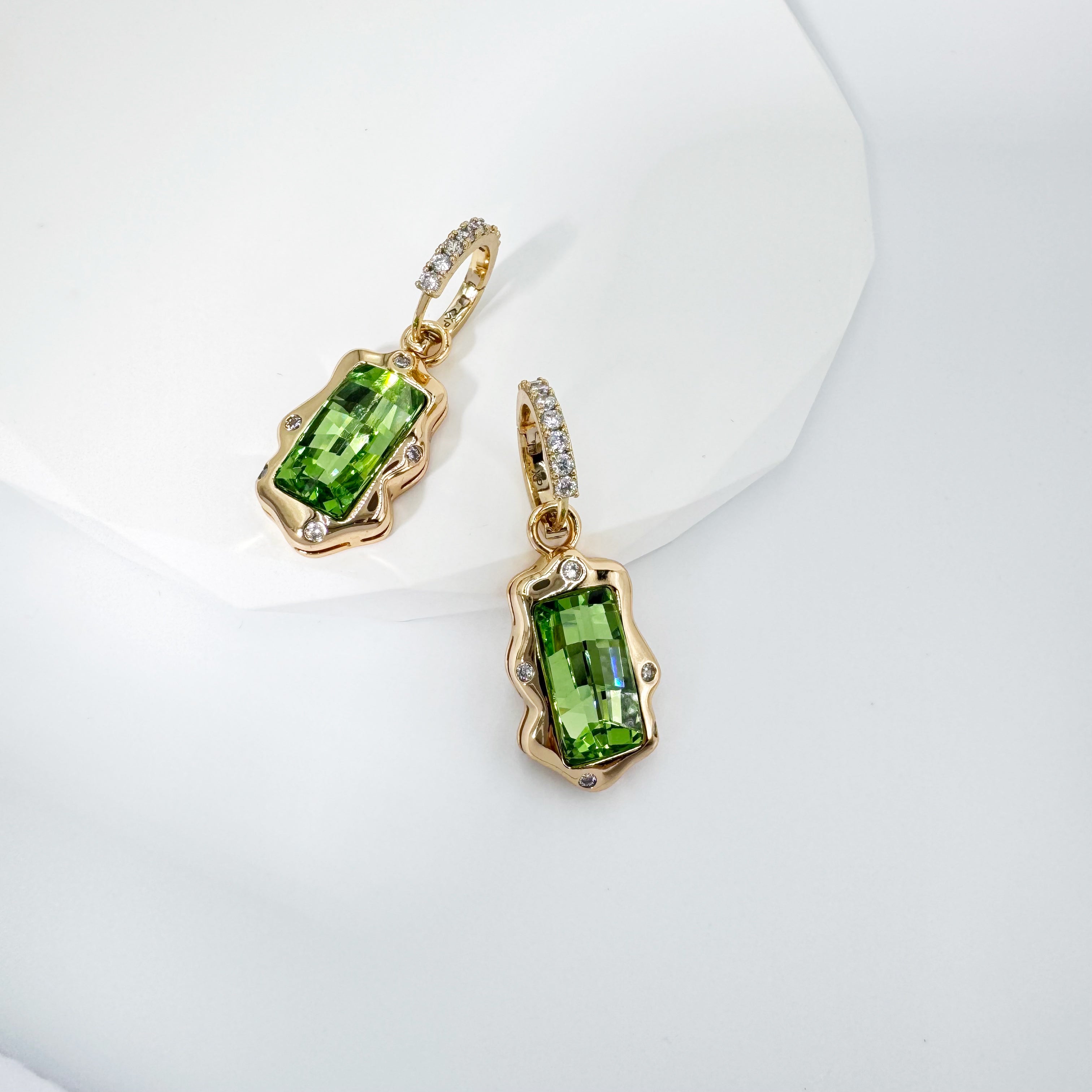 Green Yellow Austrian Crystal Jewelry Set for Women Gift Ready Style-3