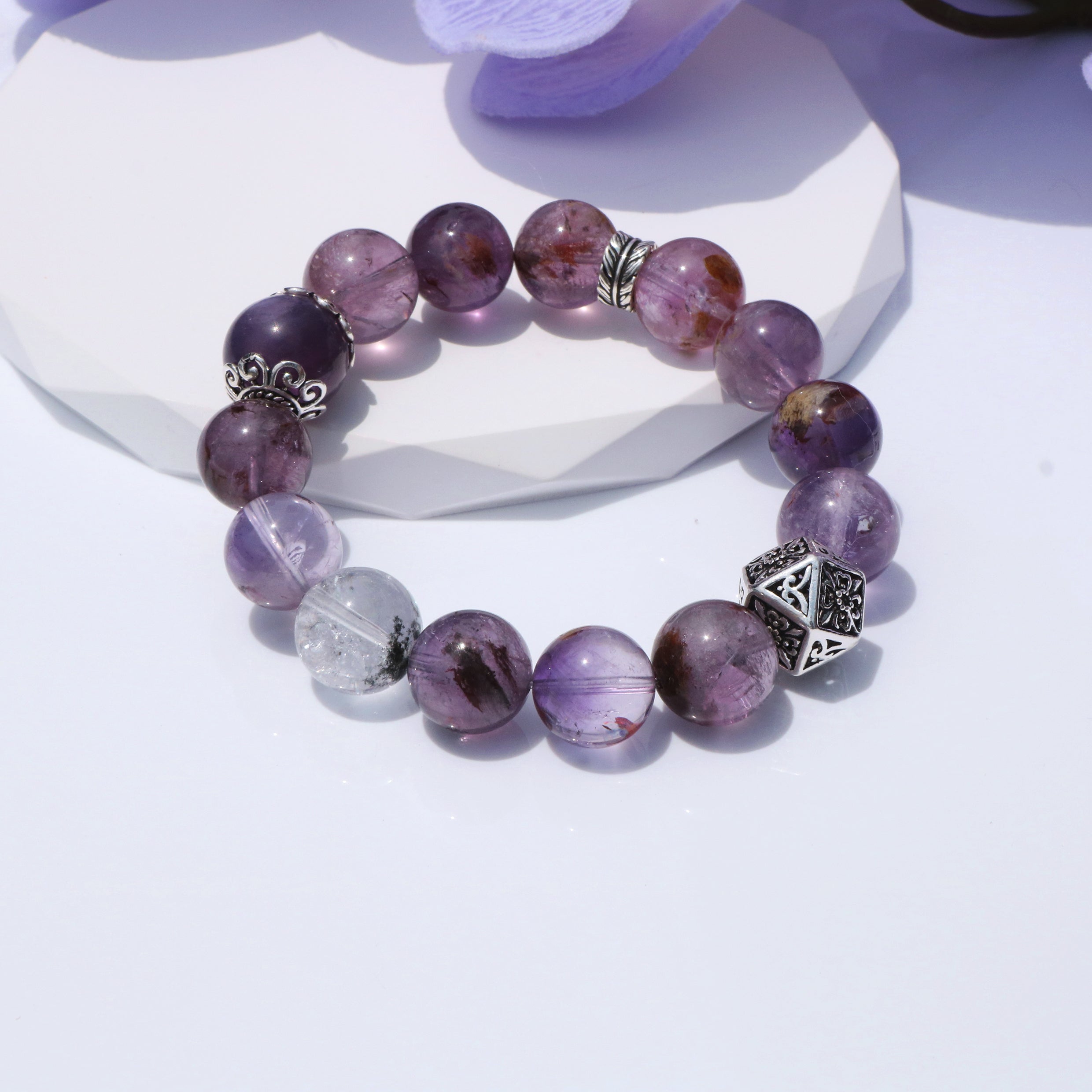 Handcrafted Lepidolite Bracelet for Inner Peace and Chakra Alignment-1