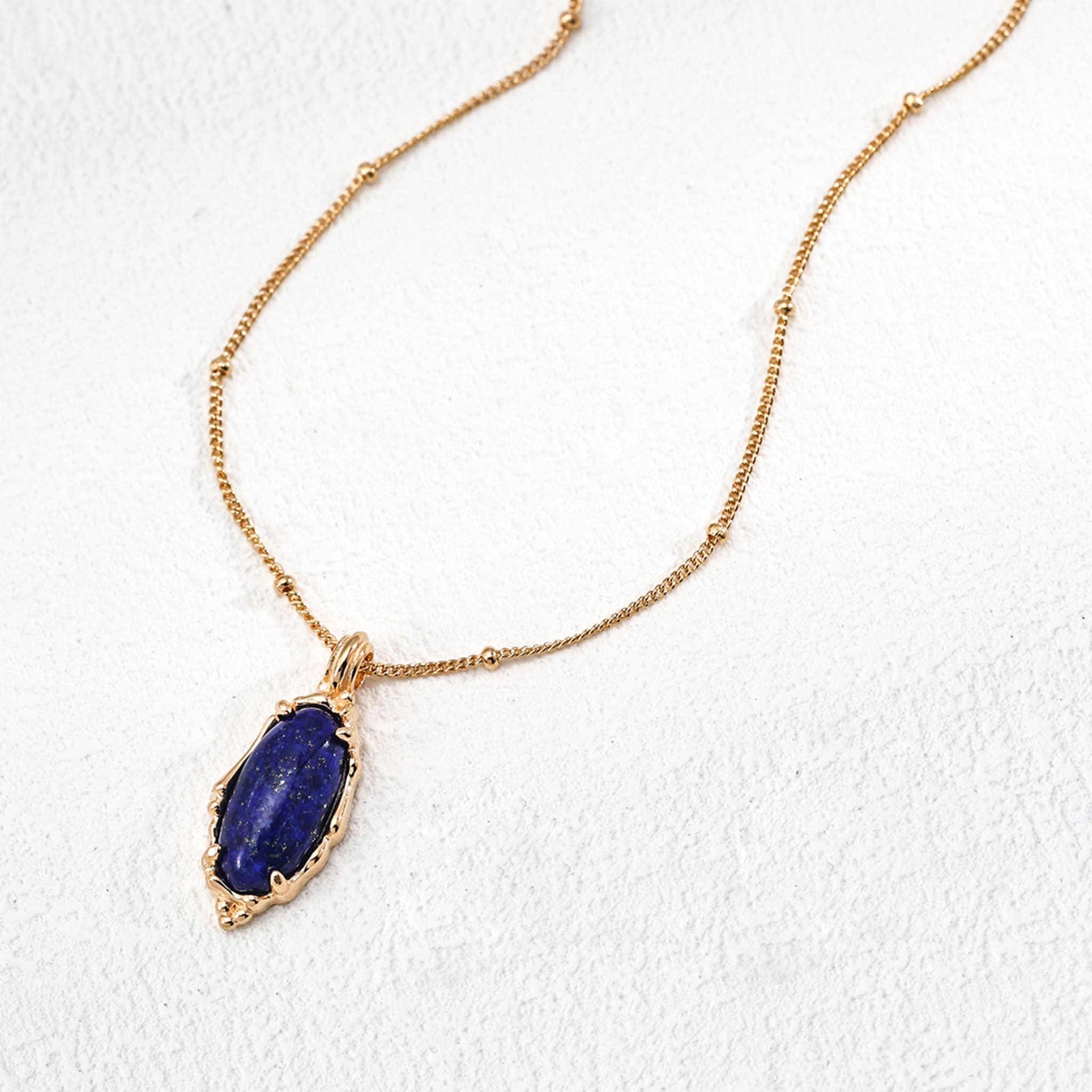 Handcrafted Women's Jewelry Lapis Lazuli Sterling Silver Necklace Party & Work Friendly-2
