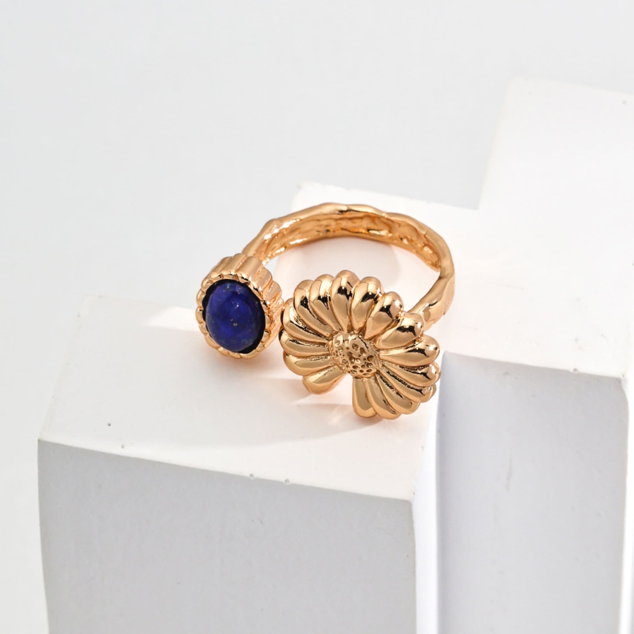 Gold-Plated Lapis Ring